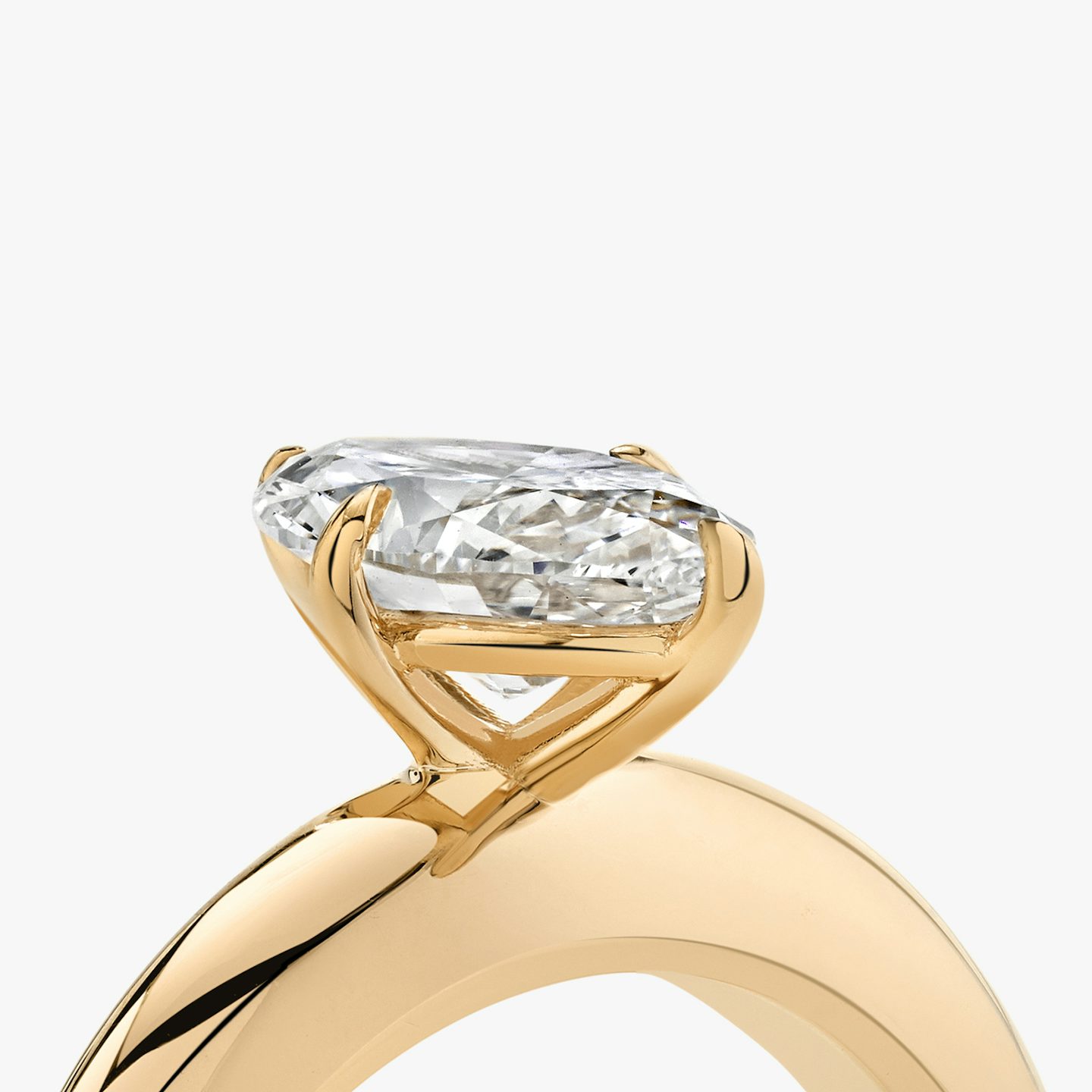 Bague de fiançailles Curator | Marquise | 14k | Or rose | bandAccent: Simple | diamondOrientation: vertical | caratWeight: other