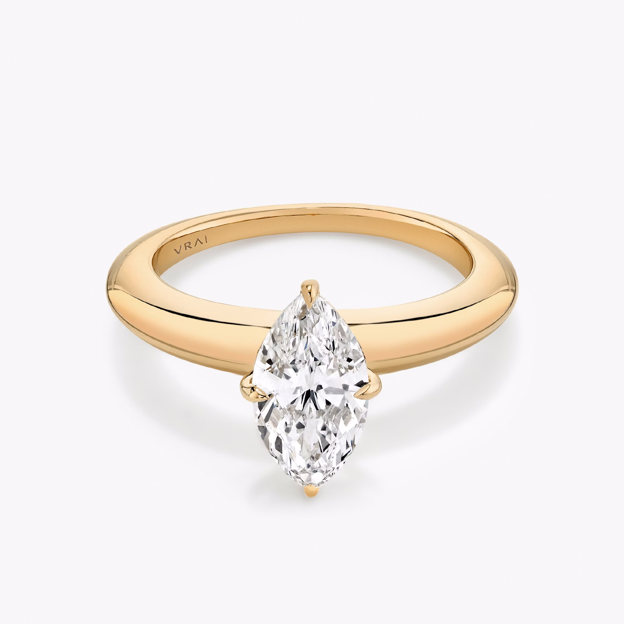 The Curator | Marquise | 14k | Rose Gold | bandAccent: Plain | diamondOrientation: vertical | caratWeight: other