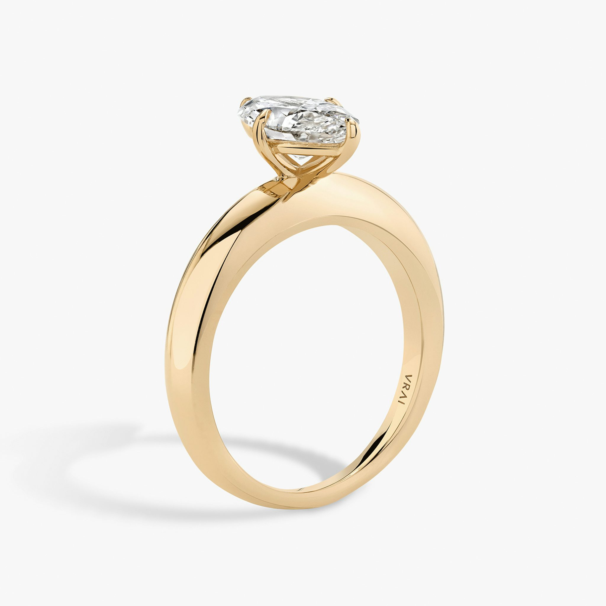 The Curator | Marquise | 14k | Rose Gold | bandAccent: Plain | diamondOrientation: vertical | caratWeight: other