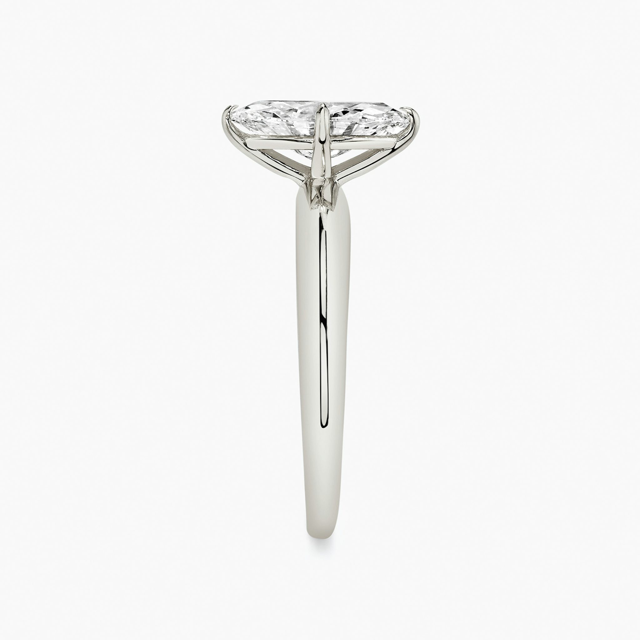 The Curator | Marquise | 18k | White Gold | bandAccent: Plain | diamondOrientation: vertical | caratWeight: other