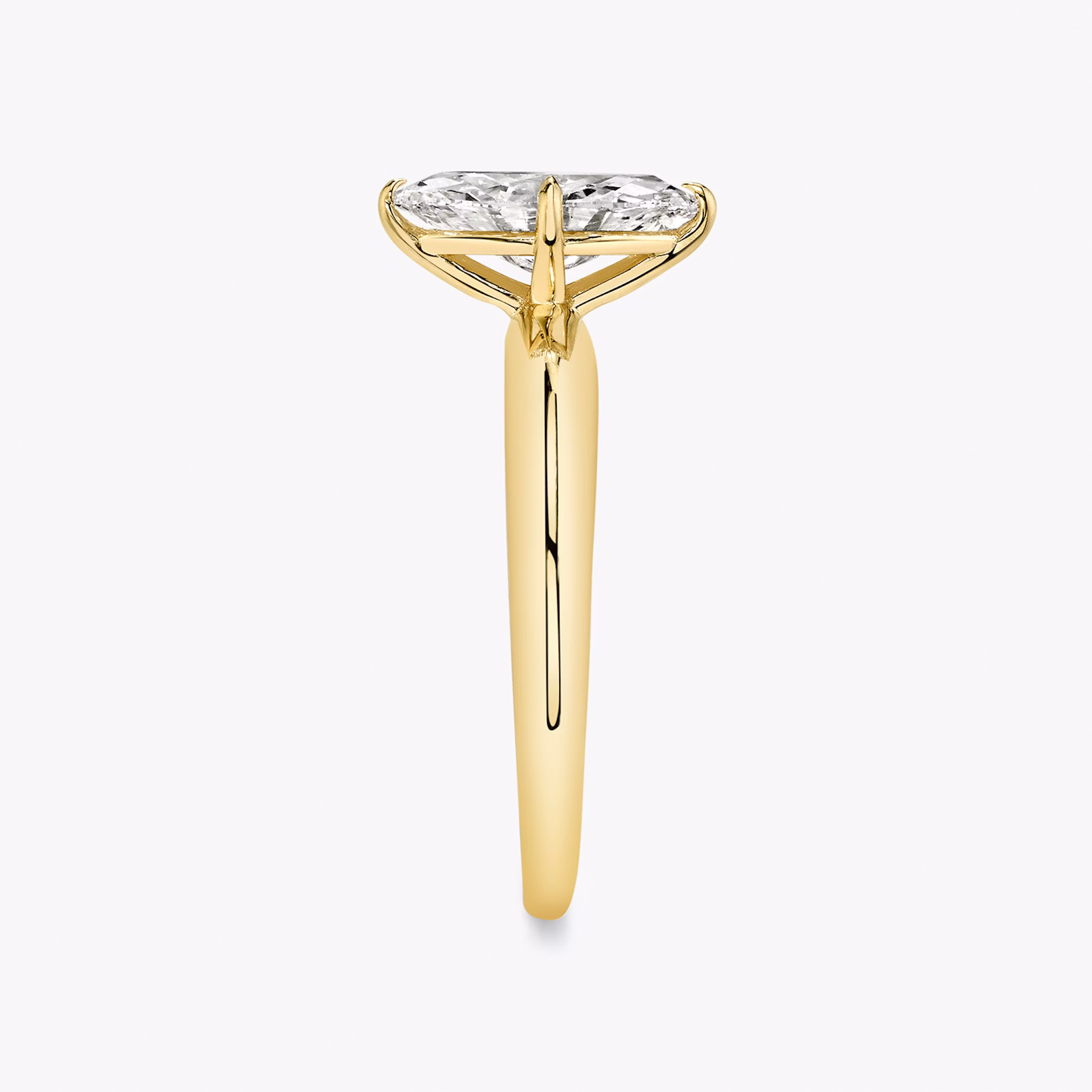 The Curator | Marquise | 18k | Yellow Gold | bandAccent: Plain | diamondOrientation: vertical | caratWeight: other