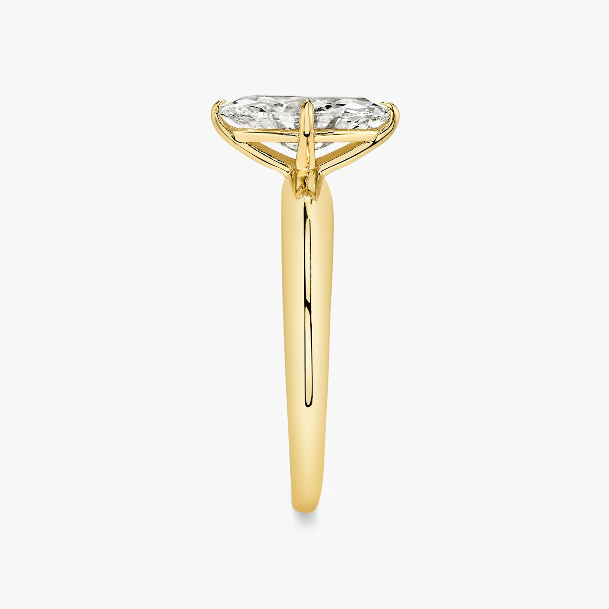 The Curator | Marquise | 18k | Yellow Gold | bandAccent: Plain | diamondOrientation: vertical | caratWeight: other