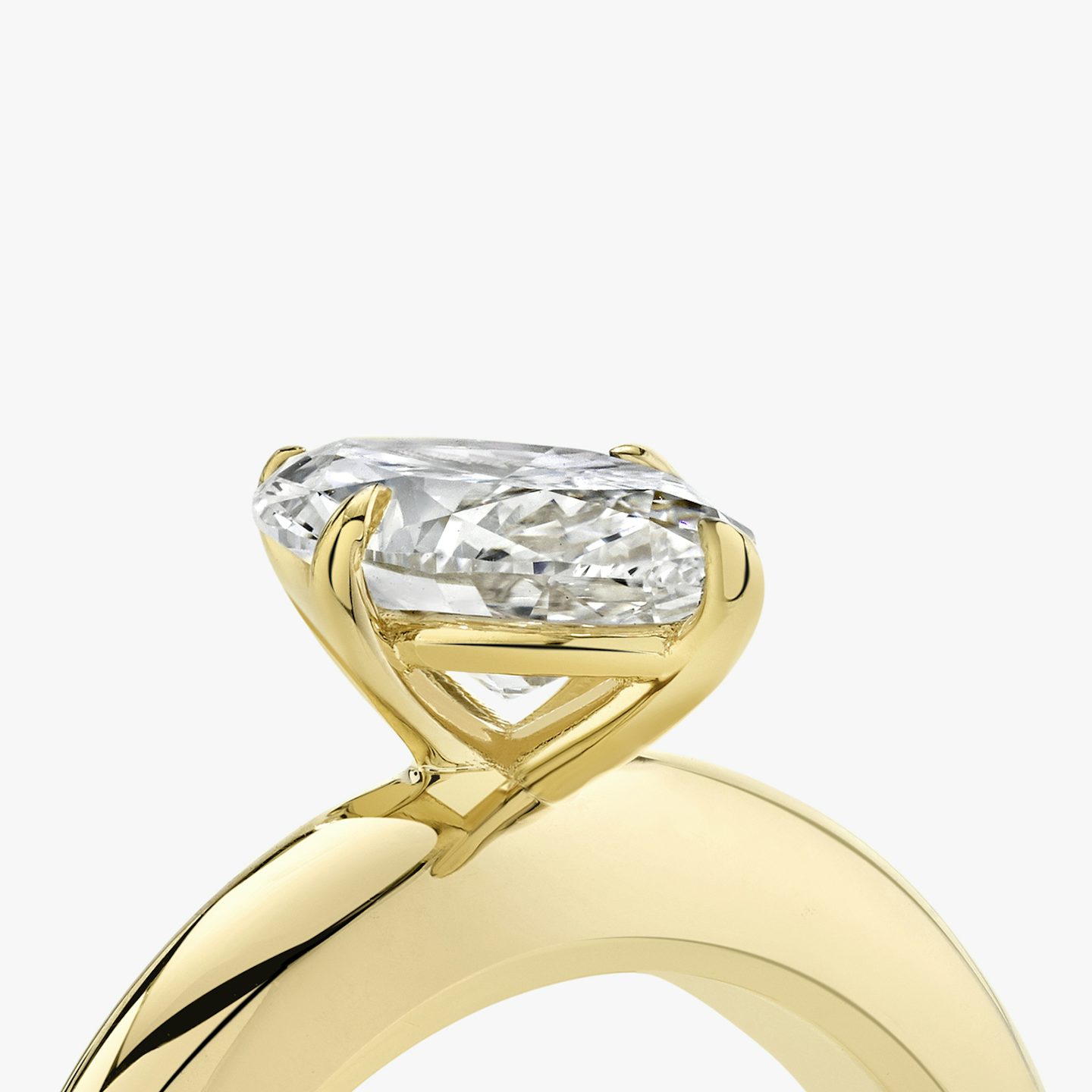 The Curator | Marquise | 18k | Yellow Gold | bandAccent: Plain | diamondOrientation: vertical | caratWeight: other