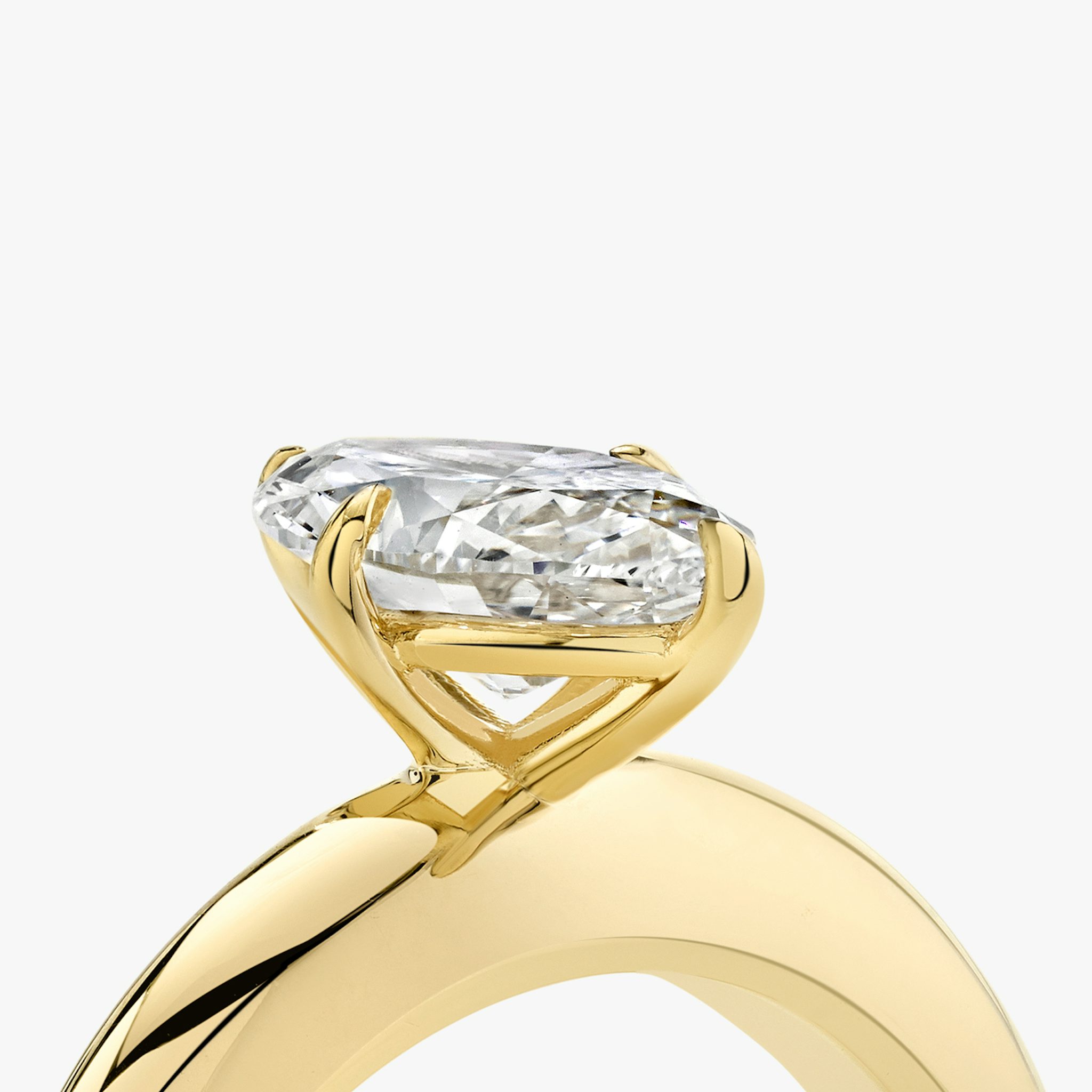 The Curator | Marquise | 18k | Yellow Gold | bandAccent: Plain | diamondOrientation: vertical | caratWeight: other