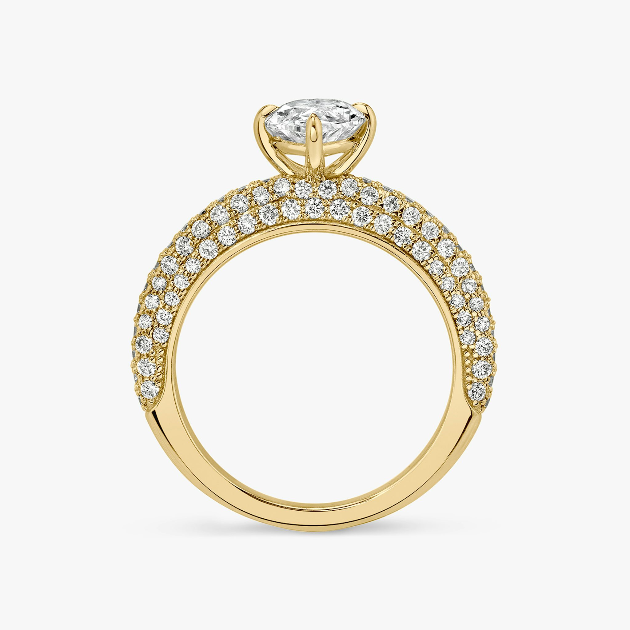 The Curator | Marquise | 18k | Yellow Gold | bandAccent: Pavé | diamondOrientation: vertical | caratWeight: other