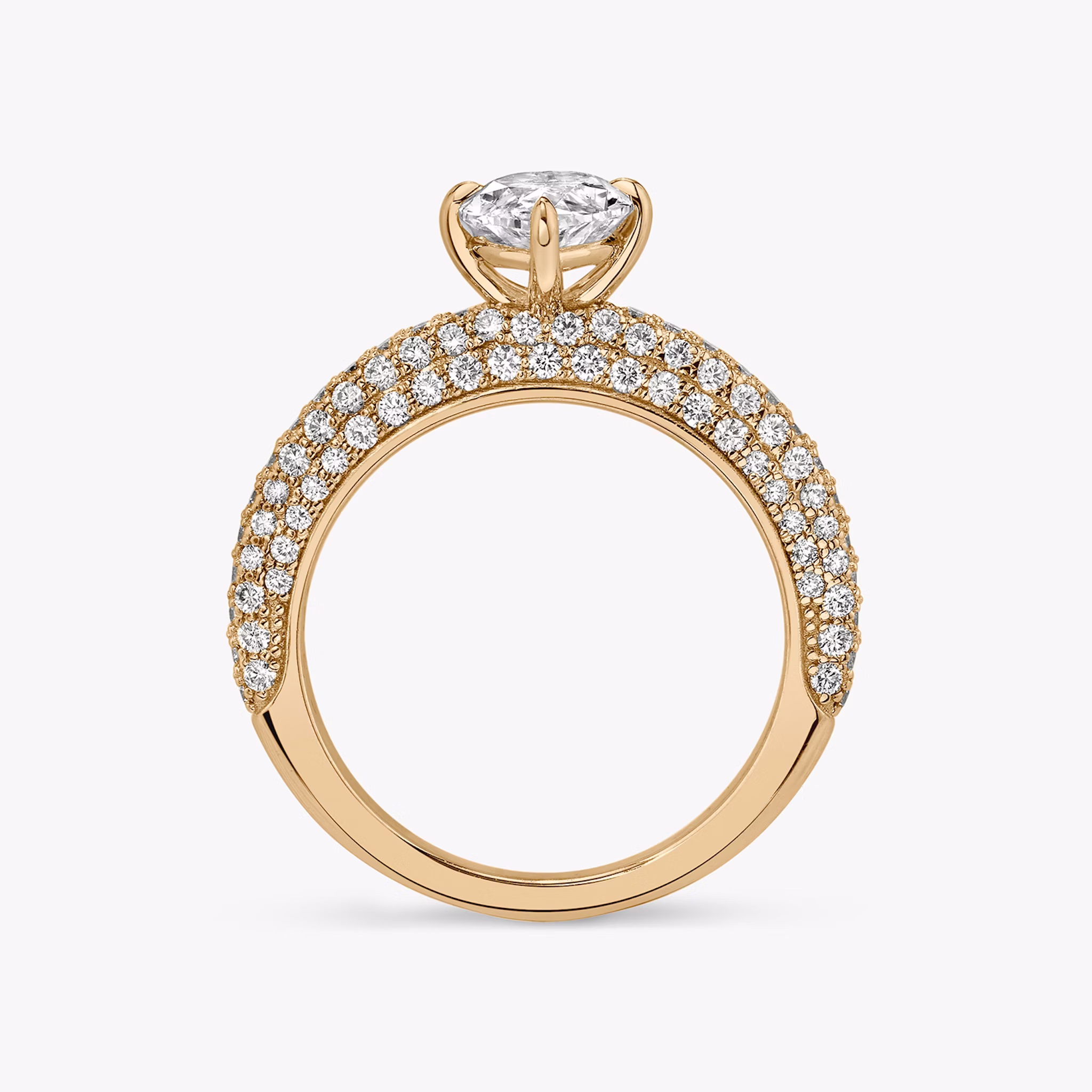 The Curator | Marquise | 14k | Rose Gold | bandAccent: Pavé | diamondOrientation: vertical | caratWeight: other