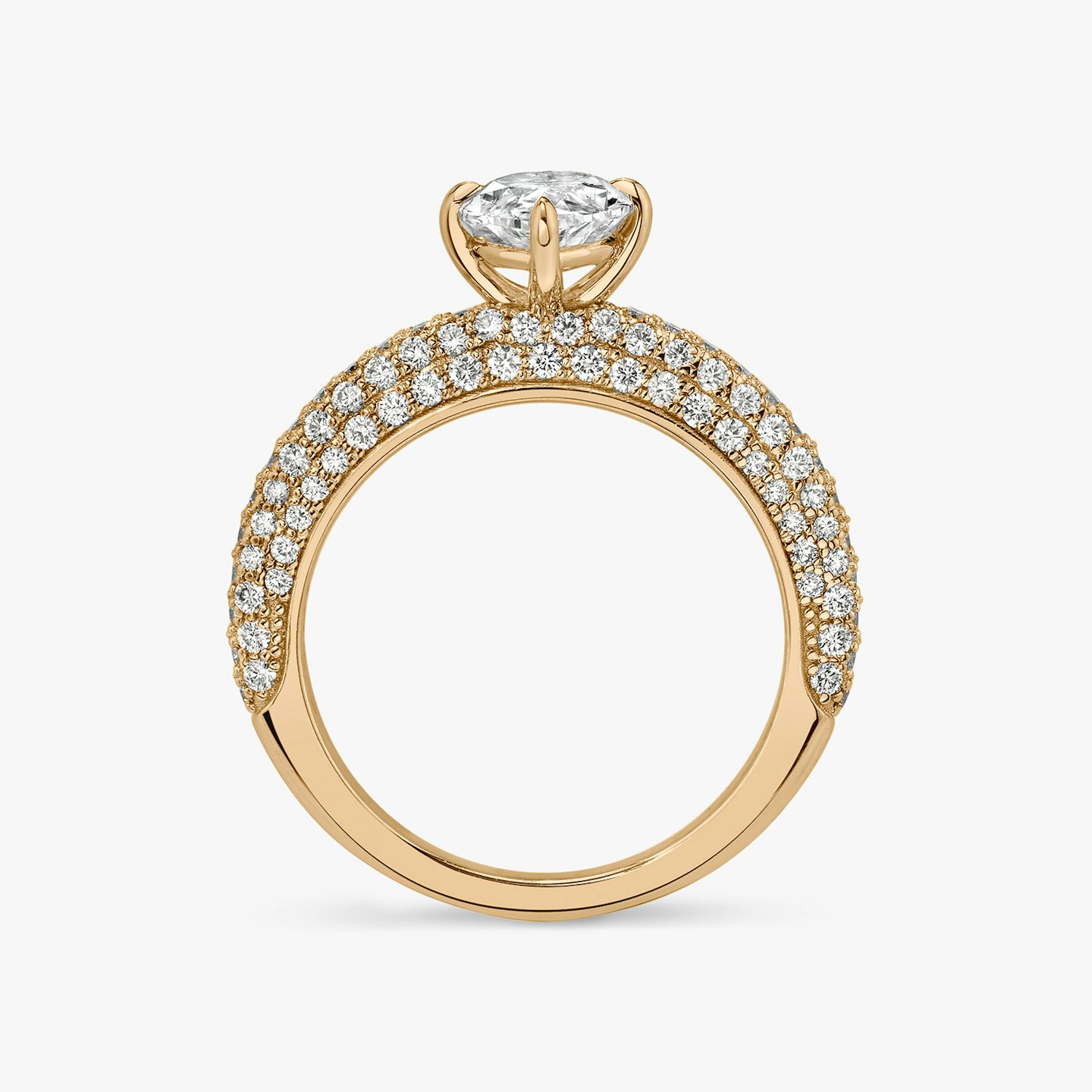 The Curator | Marquise | 14k | Rose Gold | bandAccent: Pavé | diamondOrientation: vertical | caratWeight: other