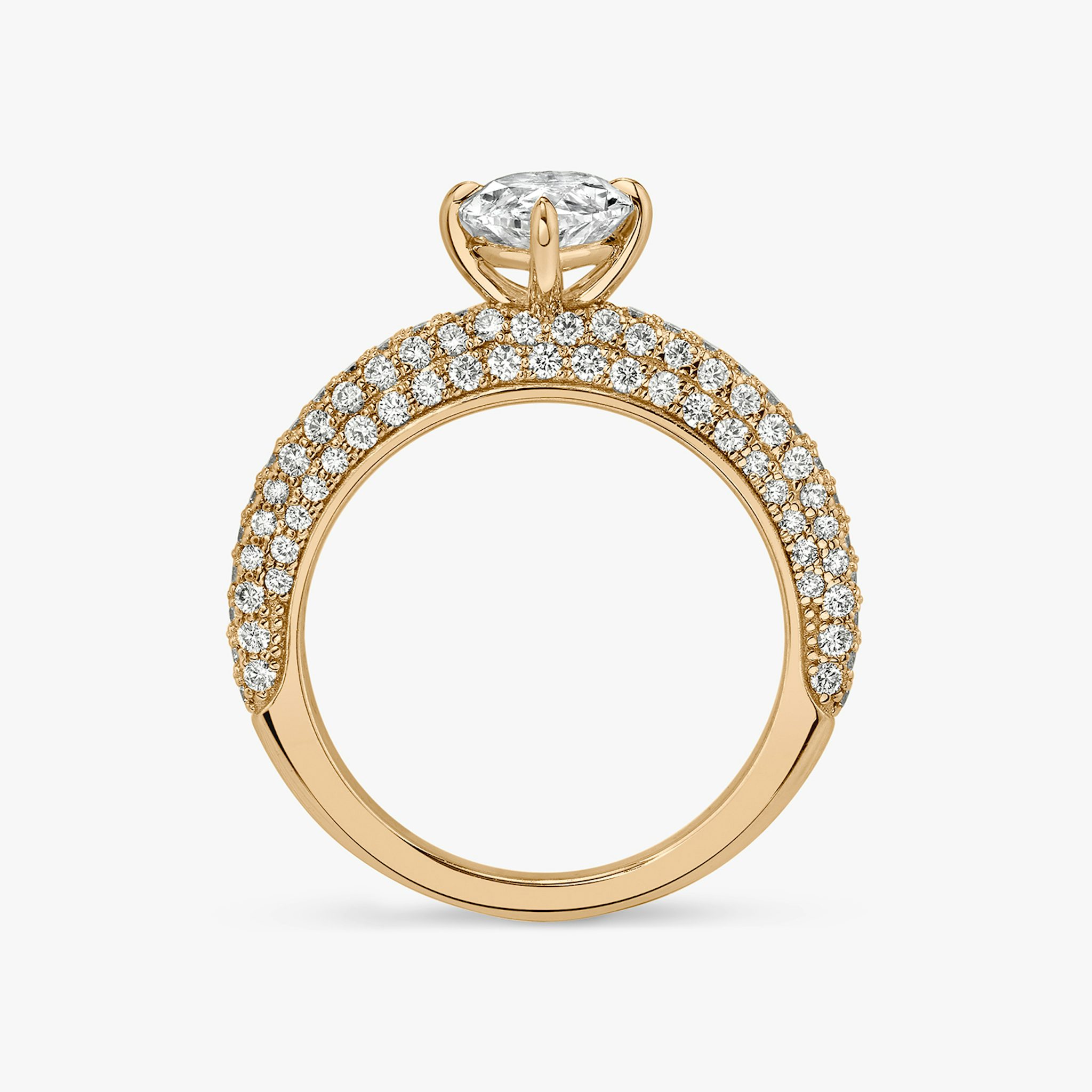 The Curator | Marquise | 14k | Rose Gold | bandAccent: Pavé | diamondOrientation: vertical | caratWeight: other