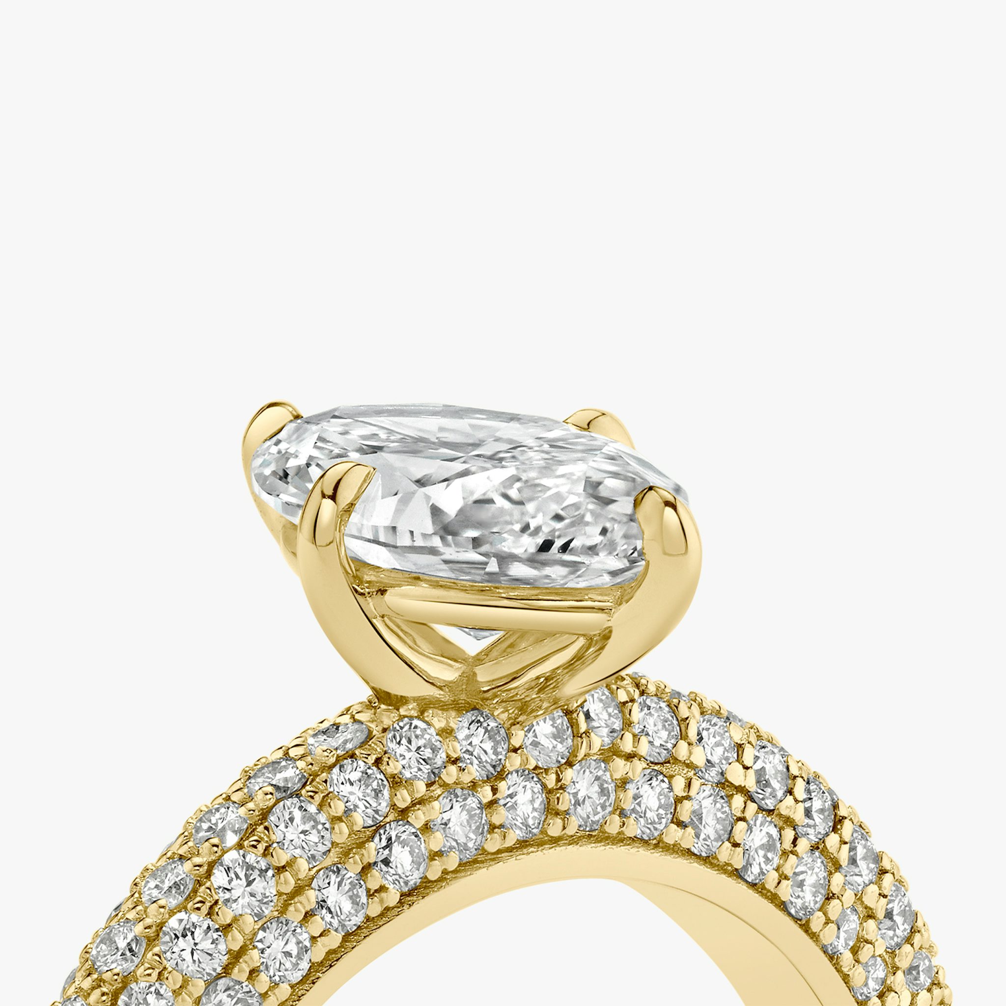The Curator | Marquise | 18k | Yellow Gold | bandAccent: Pavé | diamondOrientation: vertical | caratWeight: other