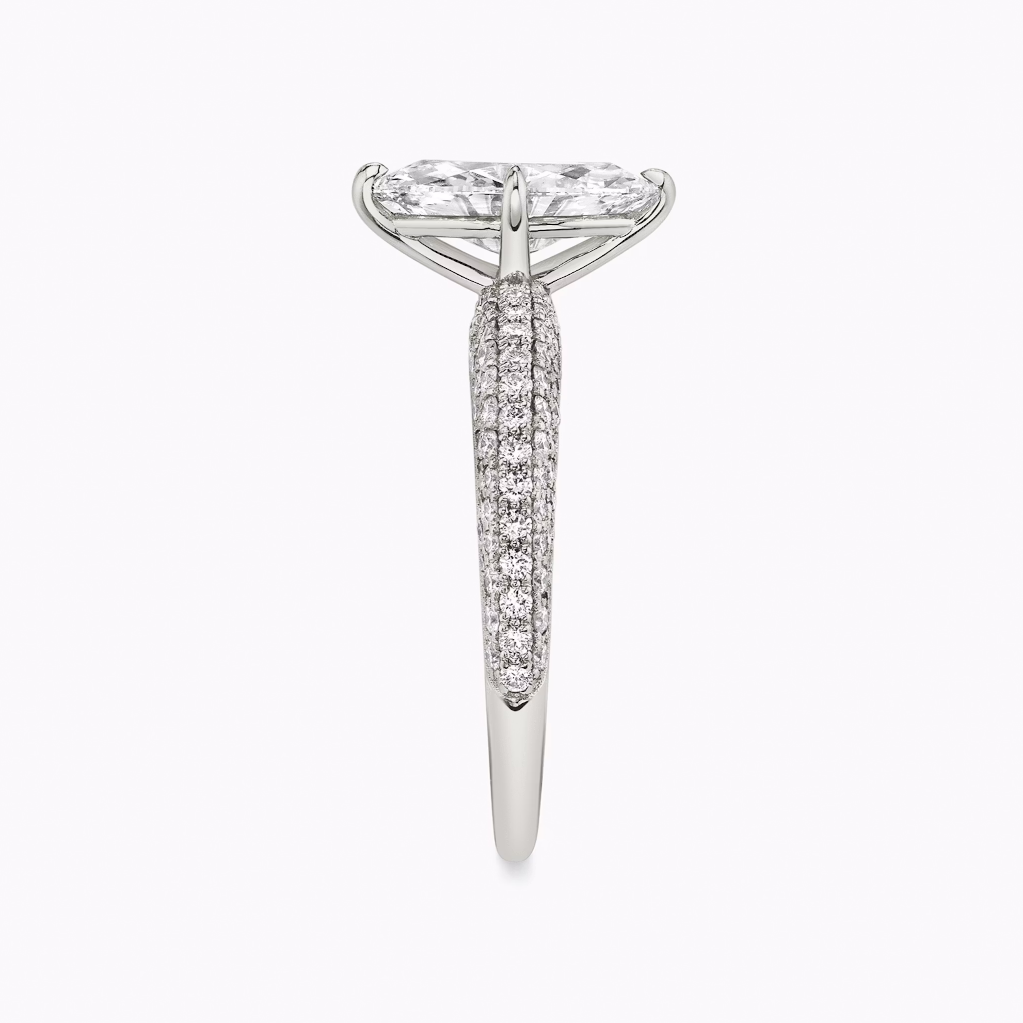 The Curator | Marquise | Platinum | bandAccent: Pavé | diamondOrientation: vertical | caratWeight: other