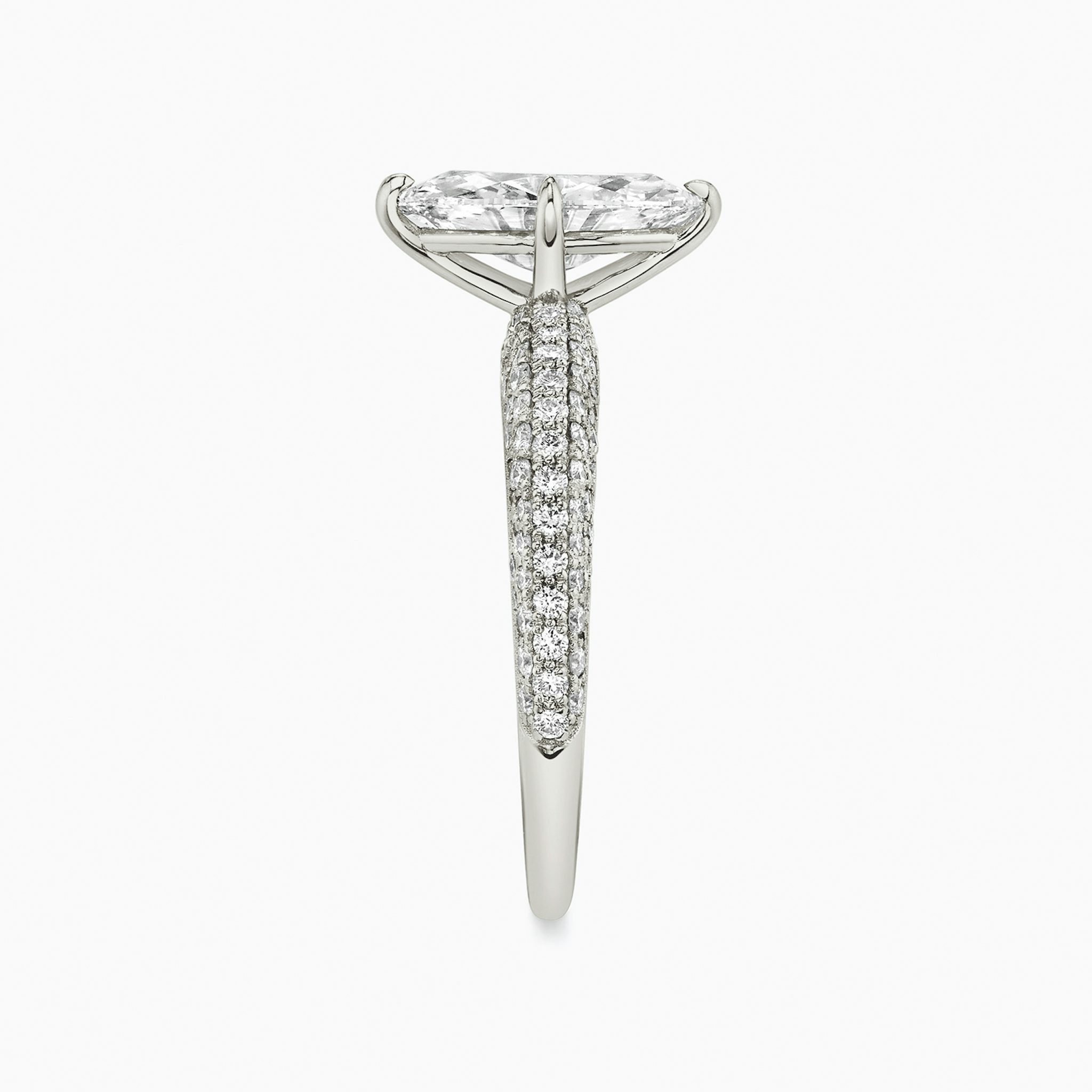 The Curator | Marquise | 18k | White Gold | bandAccent: Pavé | diamondOrientation: vertical | caratWeight: other