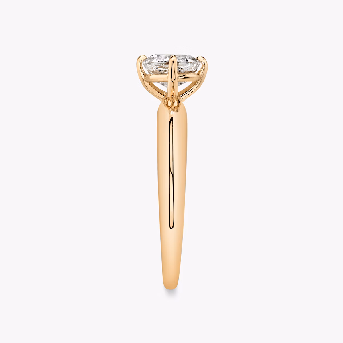 The Curator | Cushion | 14k | Rose Gold | bandAccent: Plain | diamondOrientation: vertical | caratWeight: other