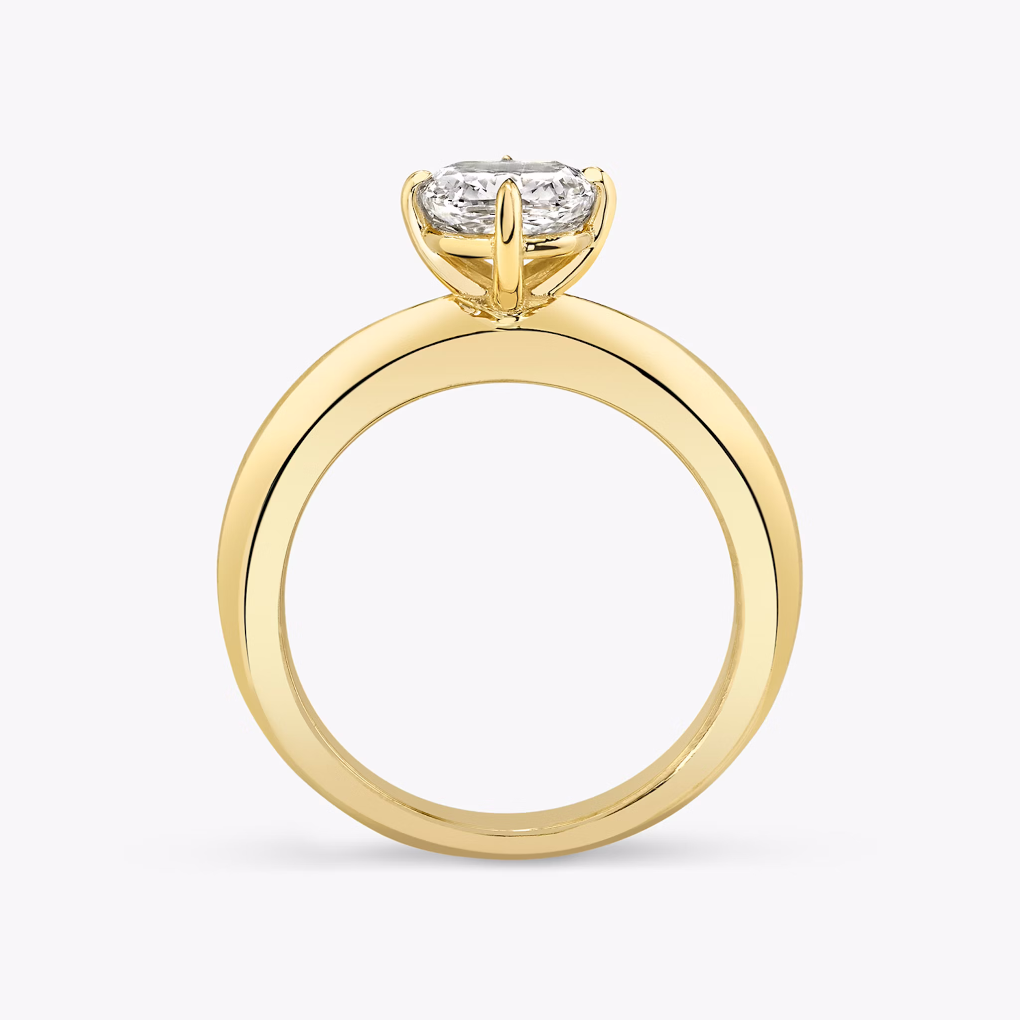 The Curator | Cushion | 18k | Yellow Gold | bandAccent: Plain | diamondOrientation: vertical | caratWeight: other