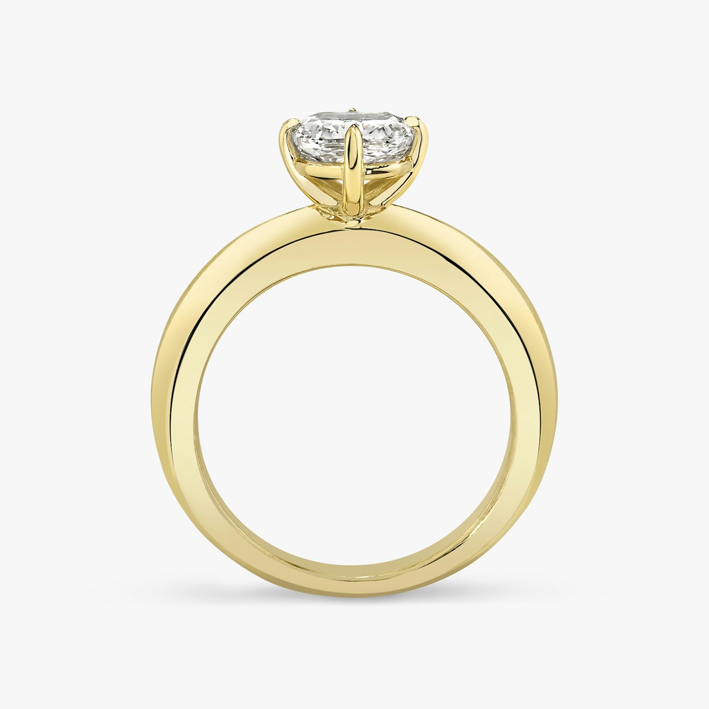 The Curator | Cushion | 18k | Yellow Gold | bandAccent: Plain | diamondOrientation: vertical | caratWeight: other