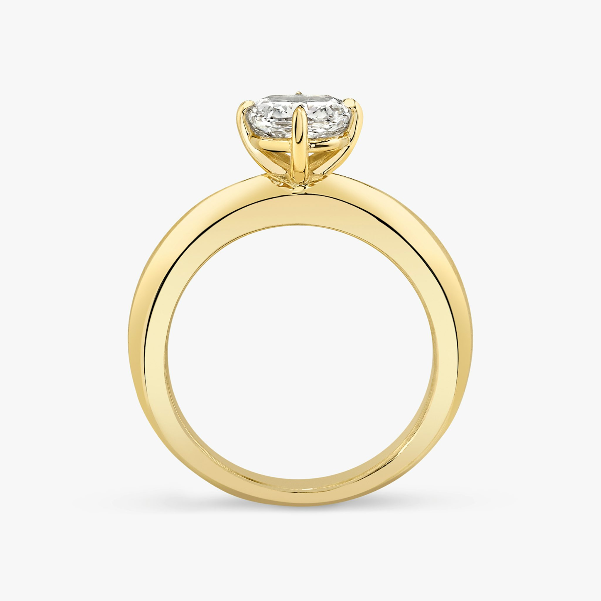 The Curator | Cushion | 18k | Yellow Gold | bandAccent: Plain | diamondOrientation: vertical | caratWeight: other