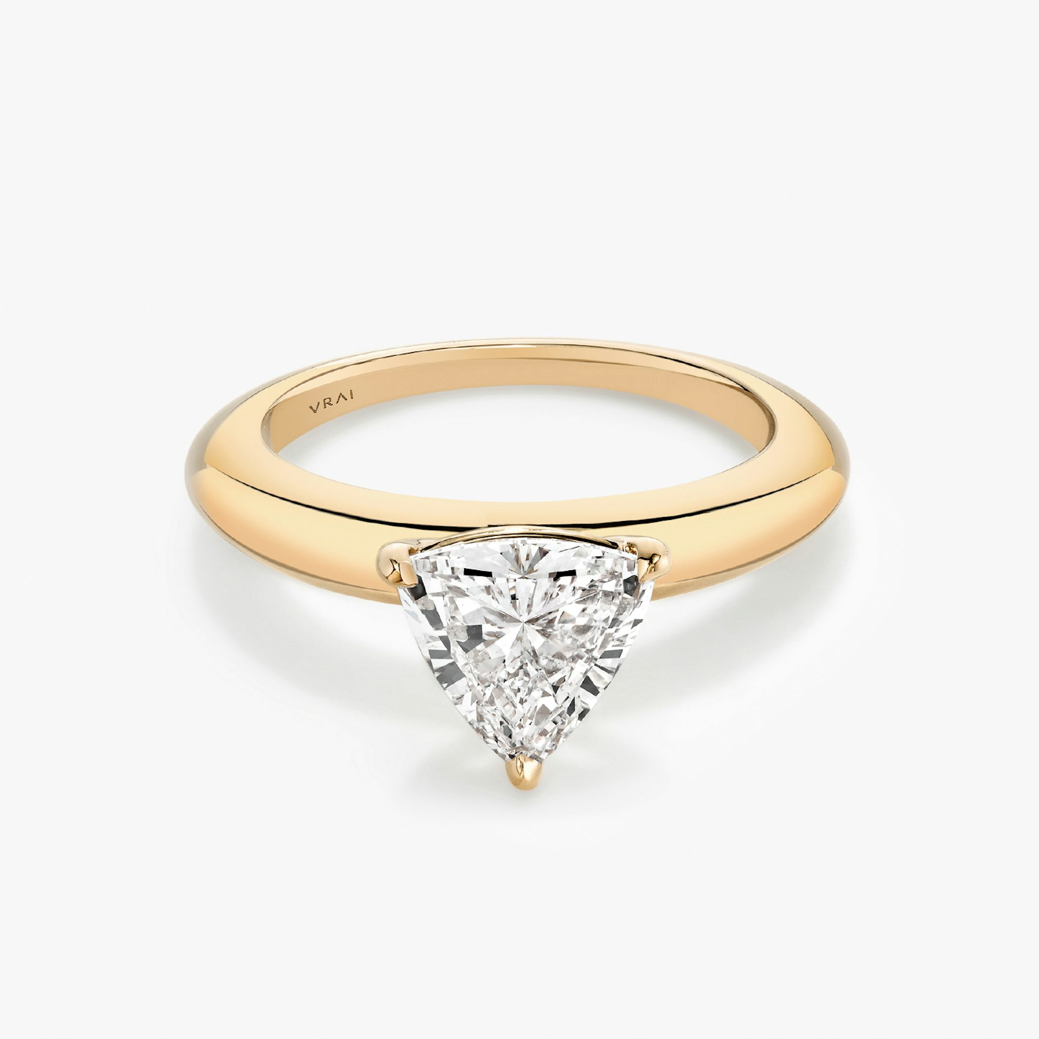 The Curator | Trillion | 14k | Rose Gold | bandAccent: Plain | diamondOrientation: vertical | caratWeight: other