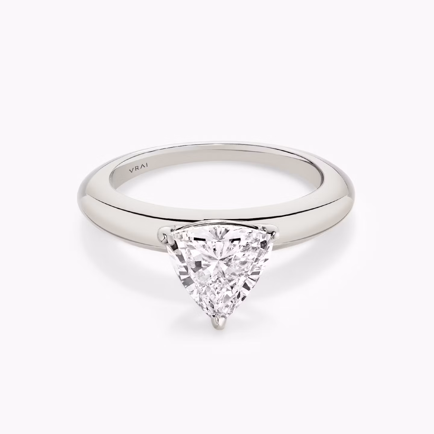 The Curator | Trillion | 18k | White Gold | bandAccent: Plain | diamondOrientation: vertical | caratWeight: other