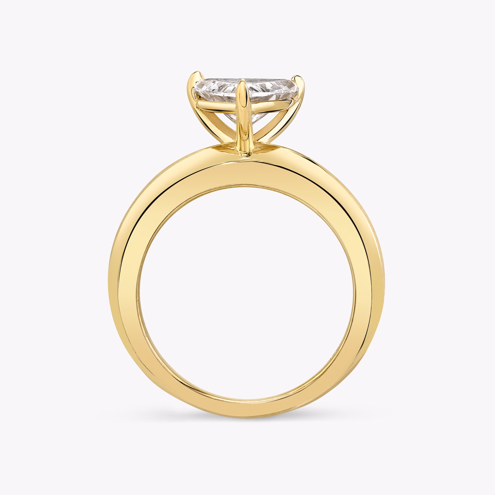 The Curator | Trillion | 18k | Yellow Gold | bandAccent: Plain | diamondOrientation: vertical | caratWeight: other