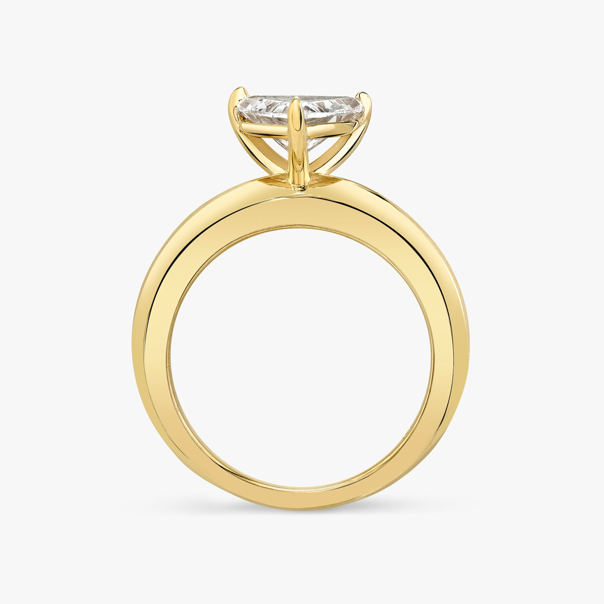 The Curator | Trillion | 18k | Yellow Gold | bandAccent: Plain | diamondOrientation: vertical | caratWeight: other
