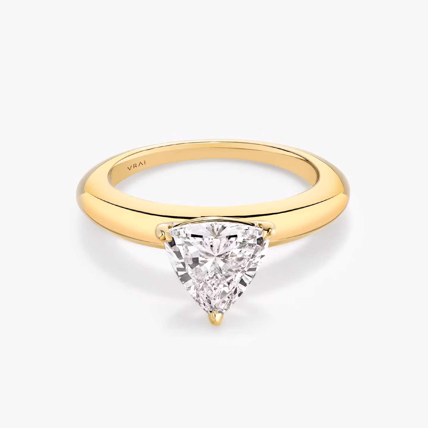 The Curator | Trillion | 18k | Yellow Gold | bandAccent: Plain | diamondOrientation: vertical | caratWeight: other