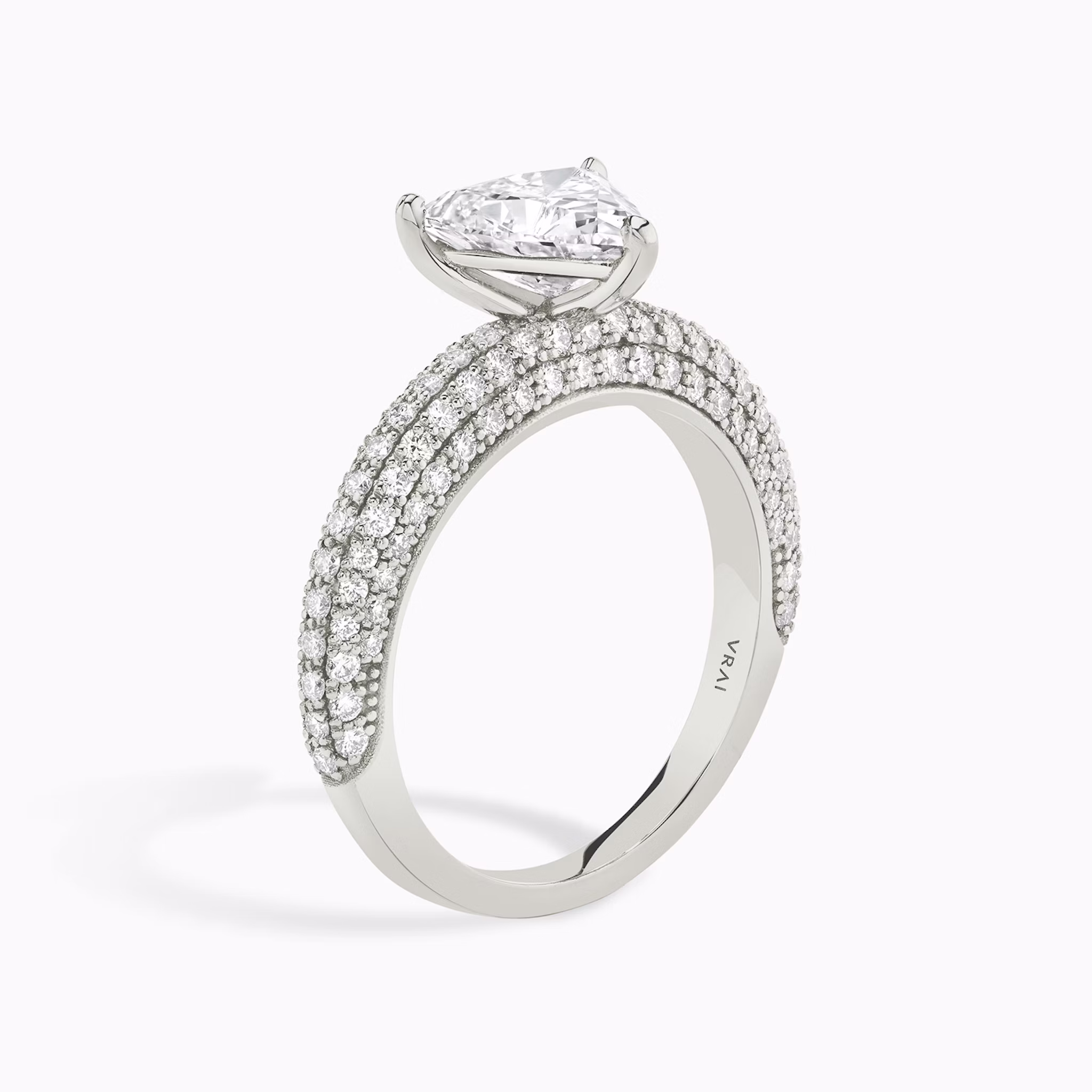 The Curator | Trillion | Platinum | bandAccent: Pavé | diamondOrientation: vertical | caratWeight: other