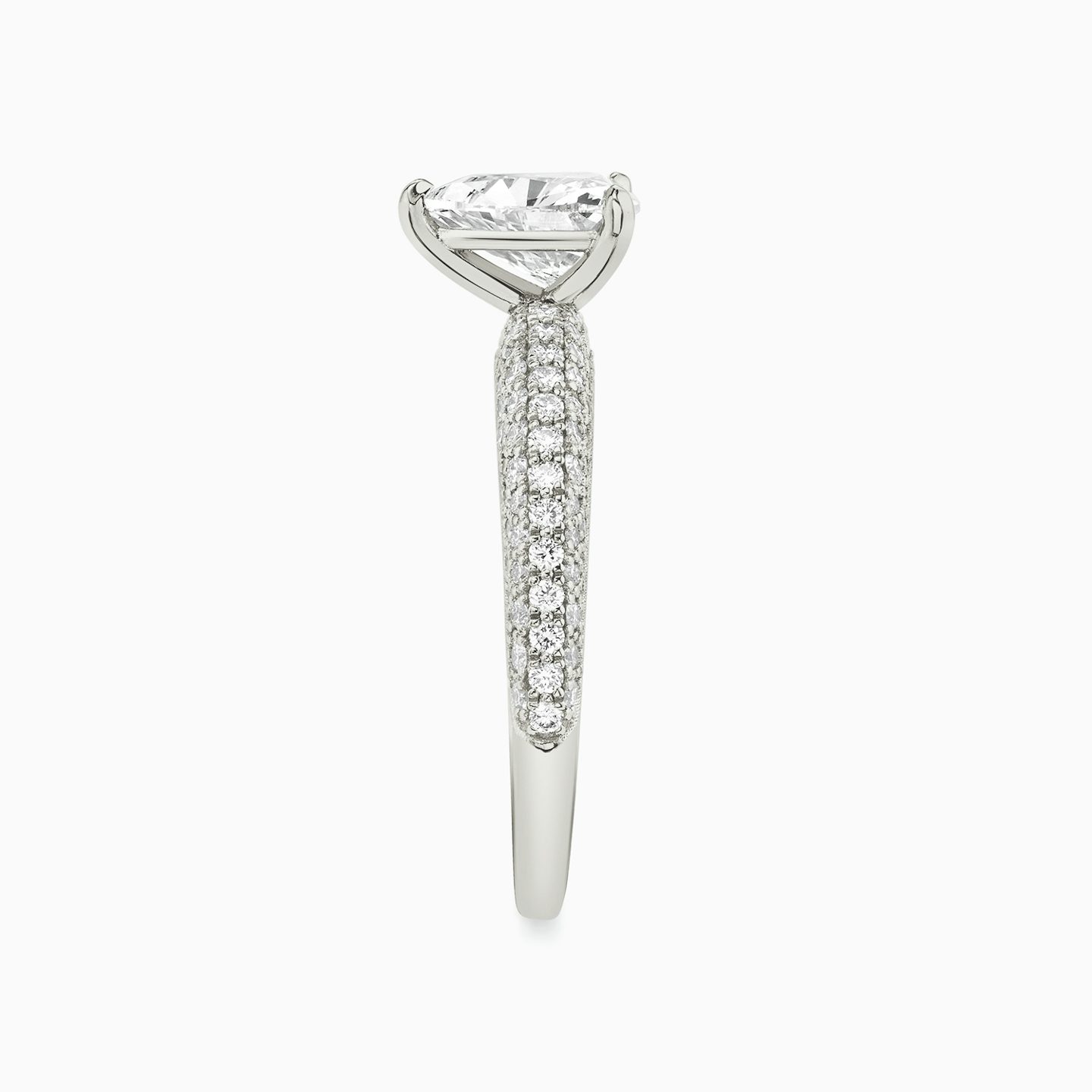 The Curator | Trillion | Platinum | bandAccent: Pavé | diamondOrientation: vertical | caratWeight: other
