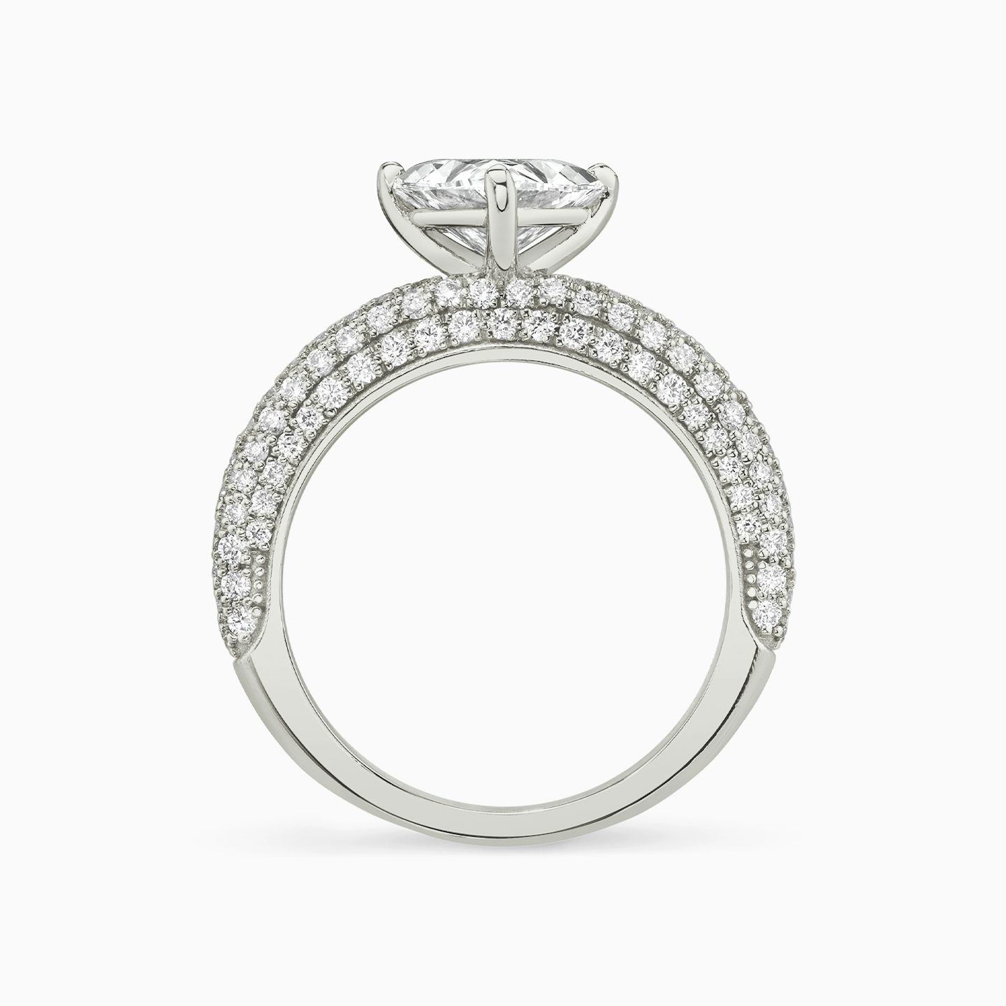 The Curator | Trillion | Platinum | bandAccent: Pavé | diamondOrientation: vertical | caratWeight: other