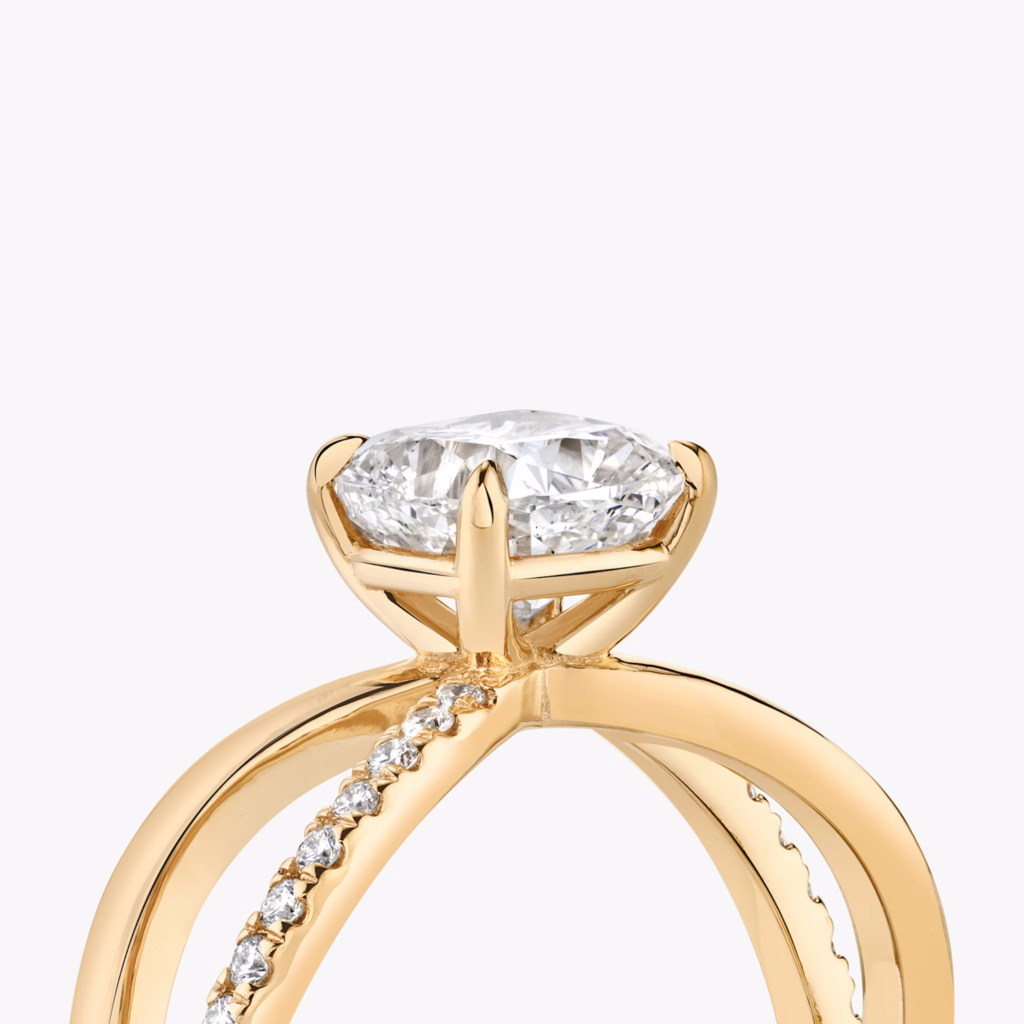The Duet | Cushion | 14k | Rose Gold | bandAccent: Pavé | diamondOrientation: vertical | caratWeight: other