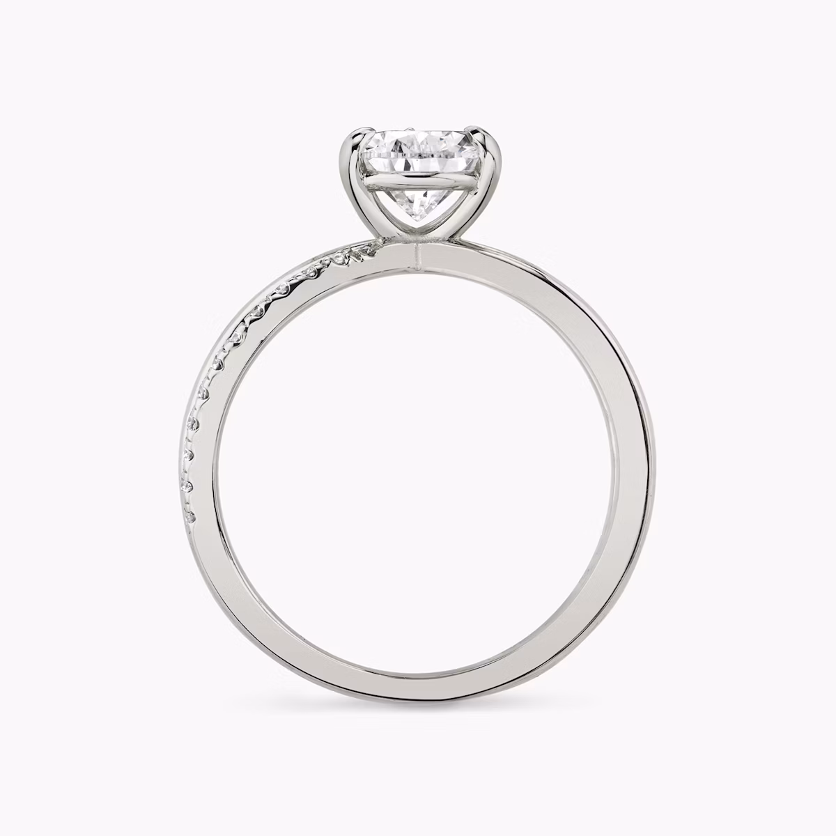 The Duet | Pear | 18k | White Gold | bandAccent: Pavé | diamondOrientation: vertical | caratWeight: other