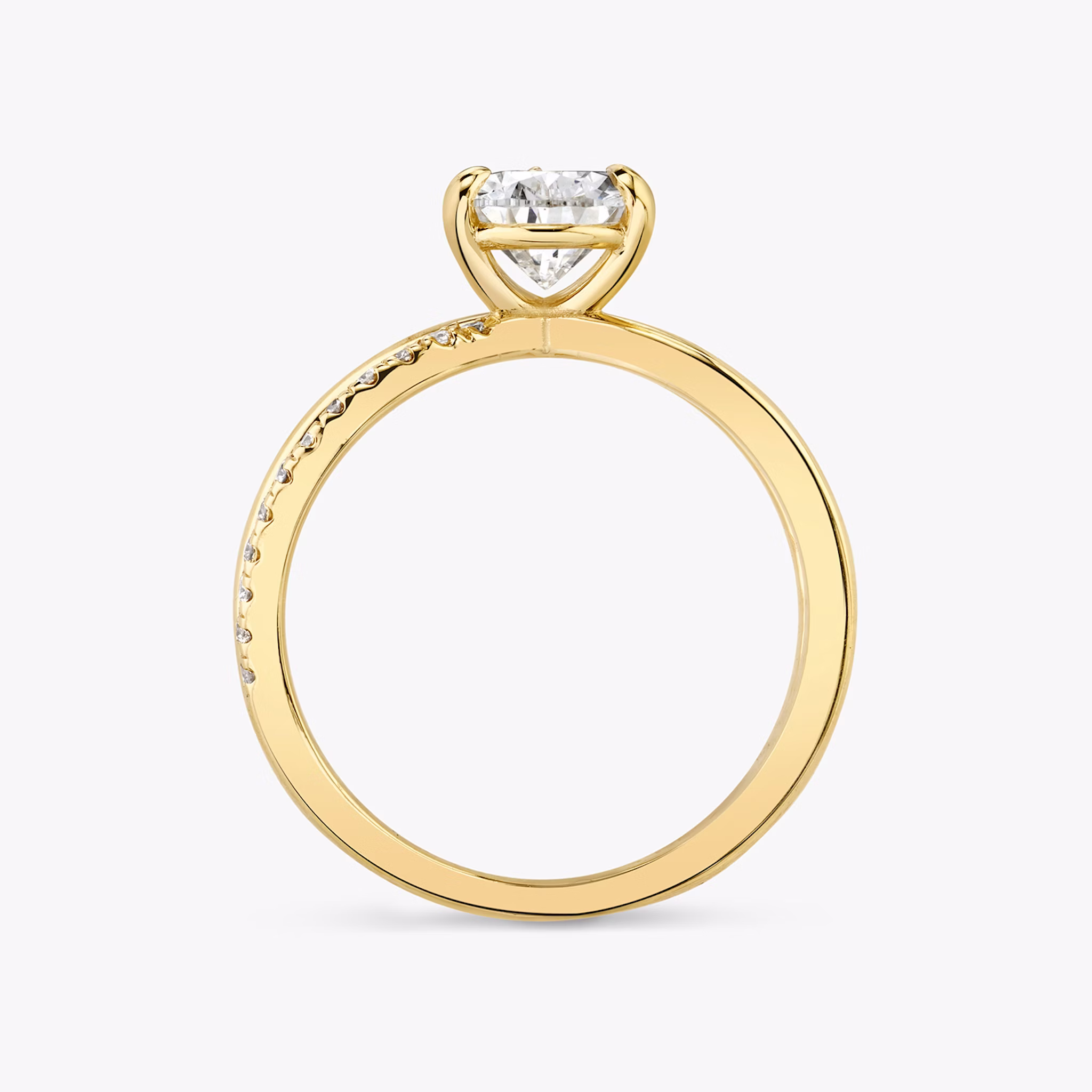The Duet | Pear | 18k | Yellow Gold | bandAccent: Pavé | diamondOrientation: vertical | caratWeight: other