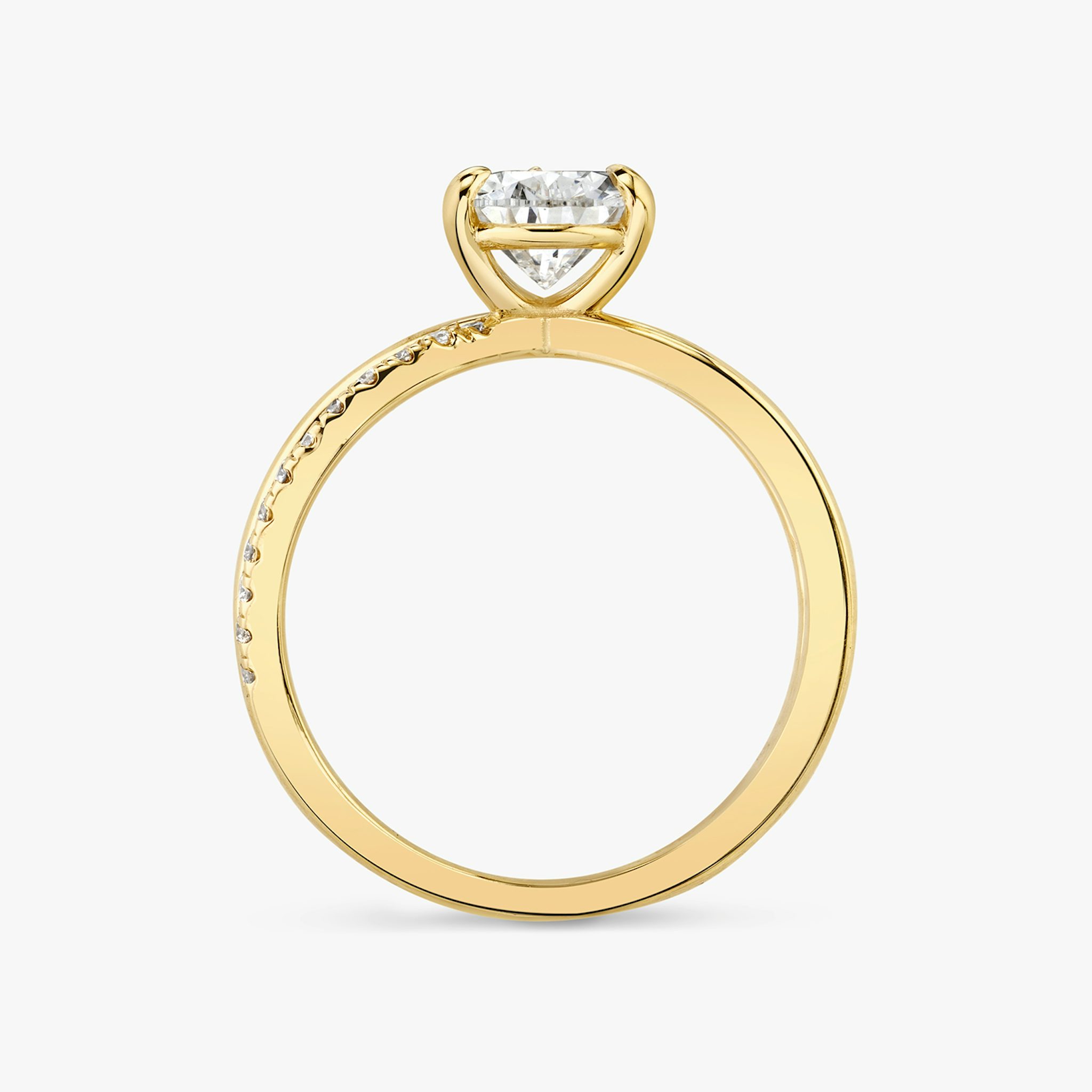 The Duet | Pear | 18k | Yellow Gold | bandAccent: Pavé | diamondOrientation: vertical | caratWeight: other