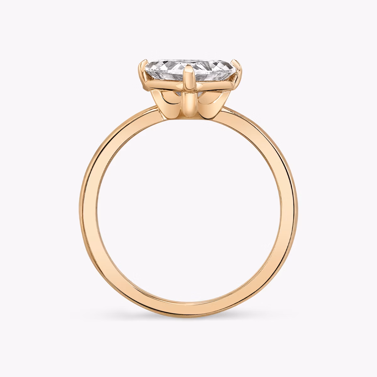 The Hover | Trillion | 14k | Rose Gold | bandAccent: Plain | diamondOrientation: vertical | caratWeight: other