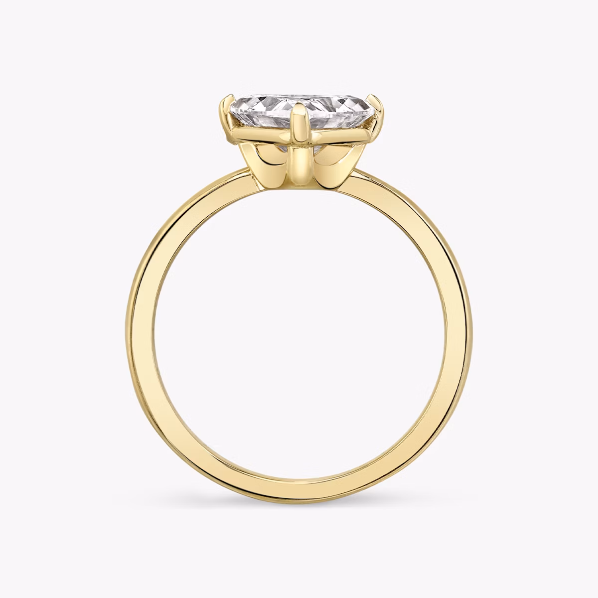 The Hover | Trillion | 18k | Yellow Gold | bandAccent: Plain | diamondOrientation: vertical | caratWeight: other