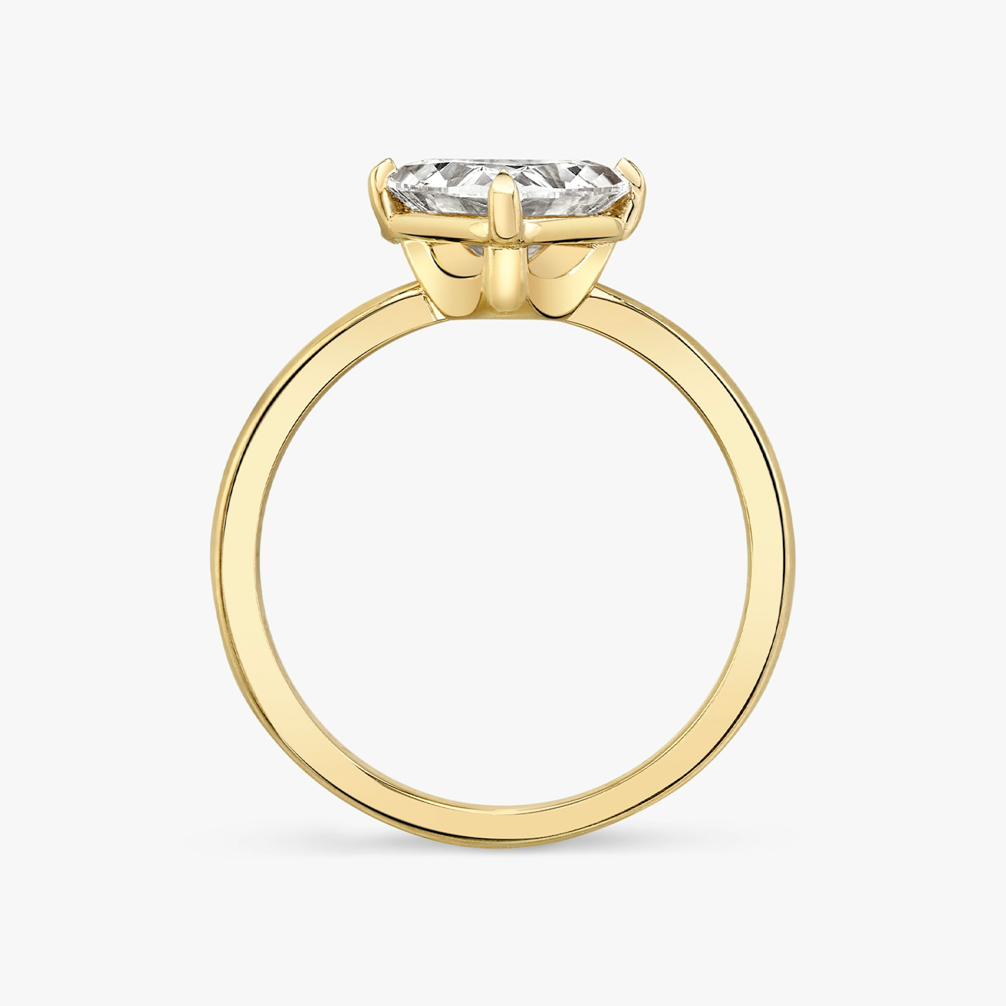 The Hover | Trillion | 18k | Yellow Gold | bandAccent: Plain | diamondOrientation: vertical | caratWeight: other