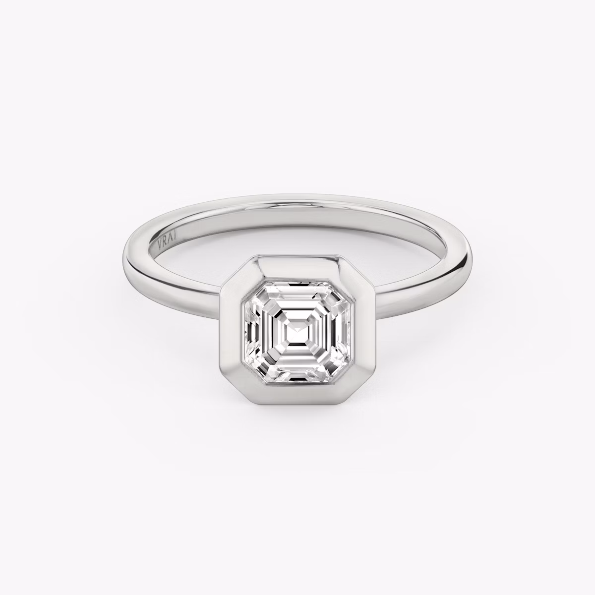 Asscher Bezel Diamond Ring