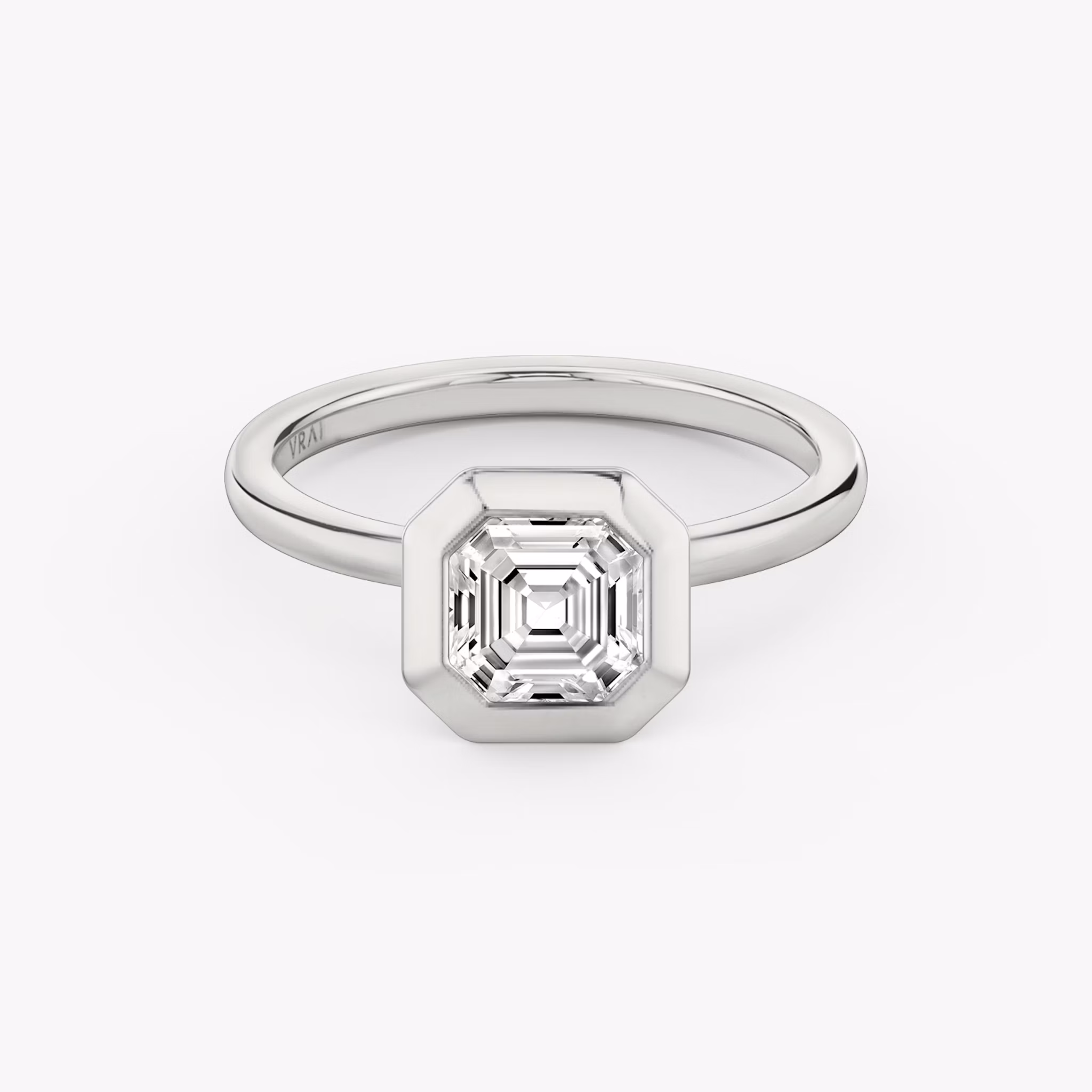 Asscher Bezel Diamond Ring