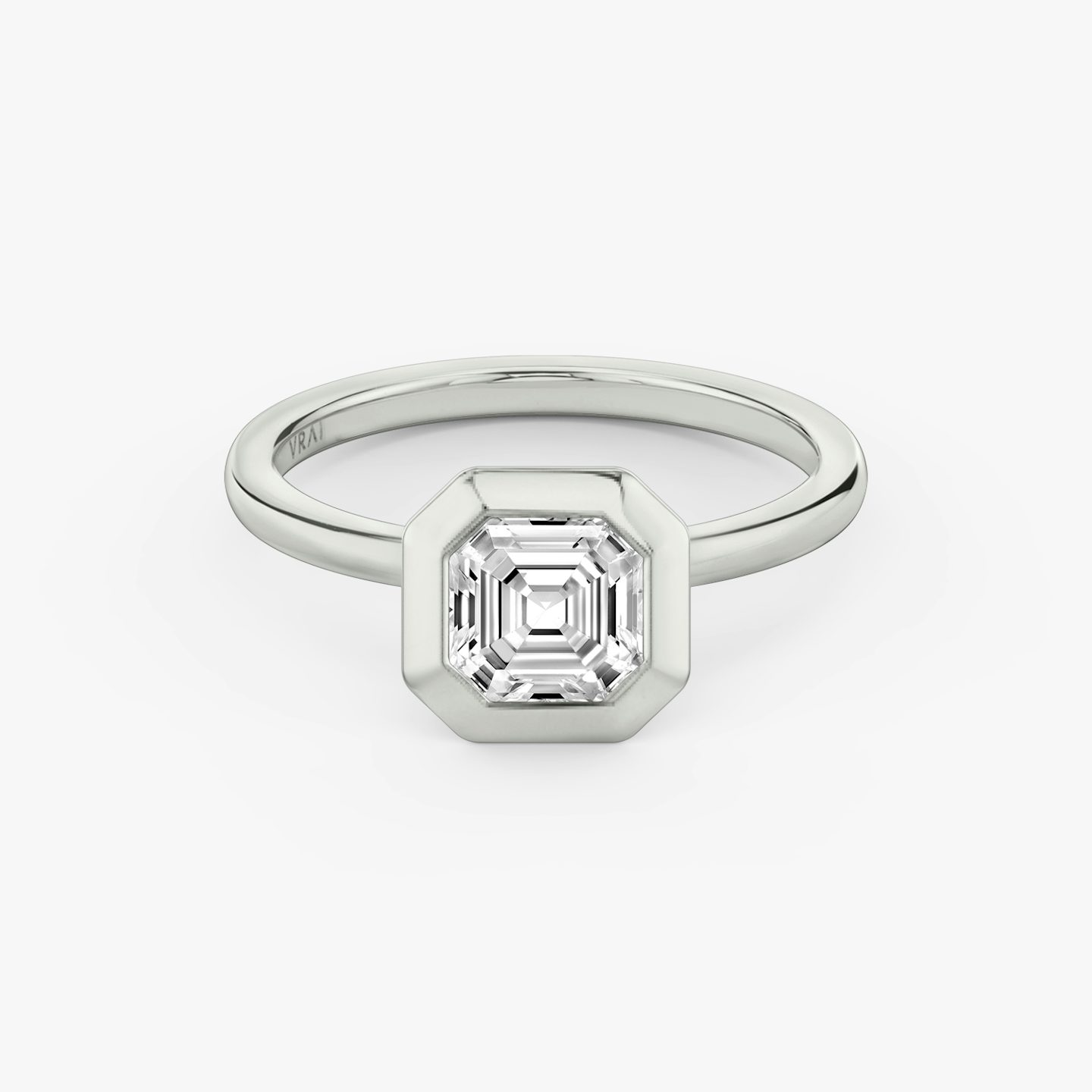 Asscher Bezel Diamond Ring