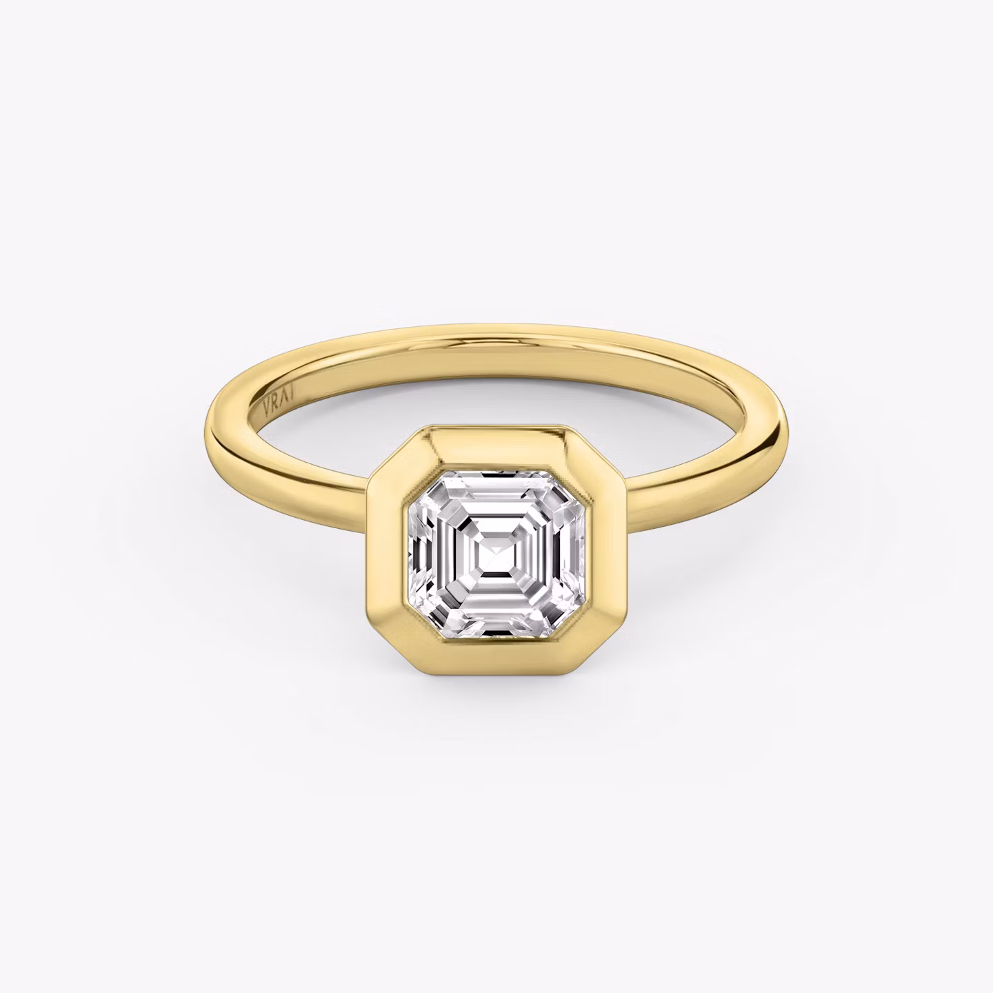 The Signature Bezel Asscher | Yellow Gold