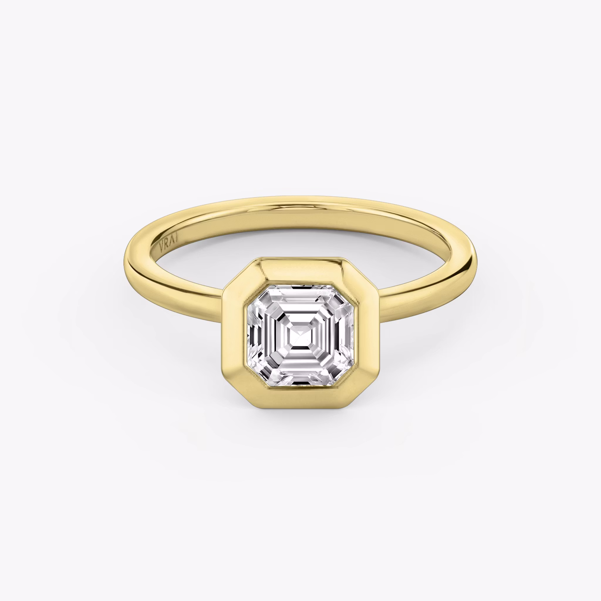 The Signature Bezel Asscher | Yellow Gold