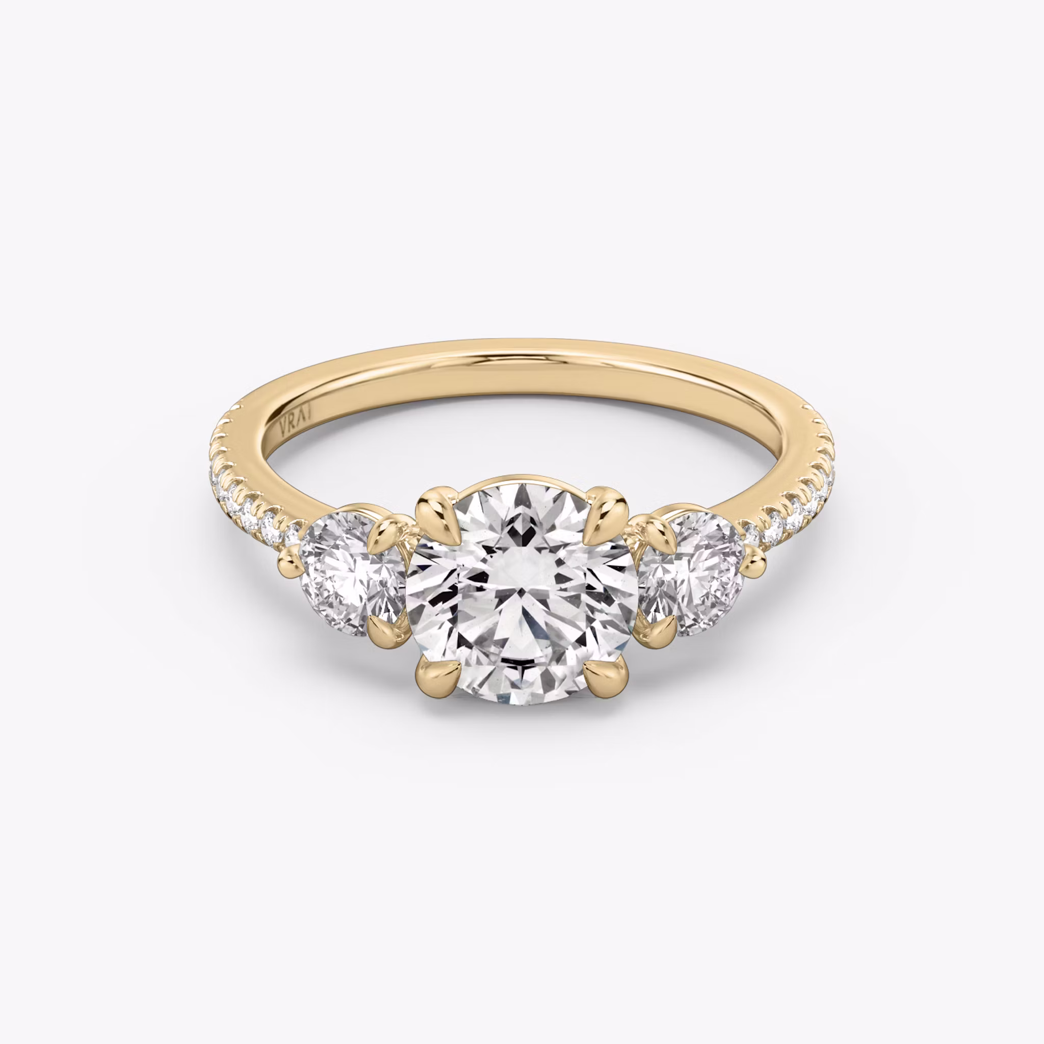 The Three Stone Round Brilliant | Rose Gold