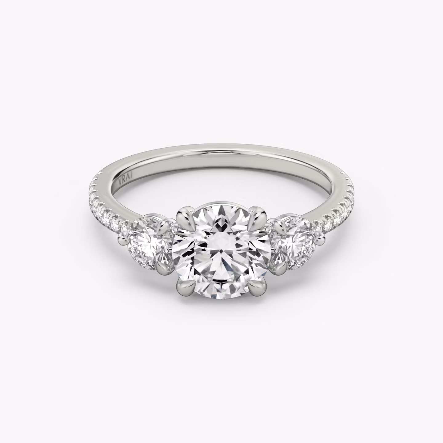 The Three Stone Round Brilliant | White Gold