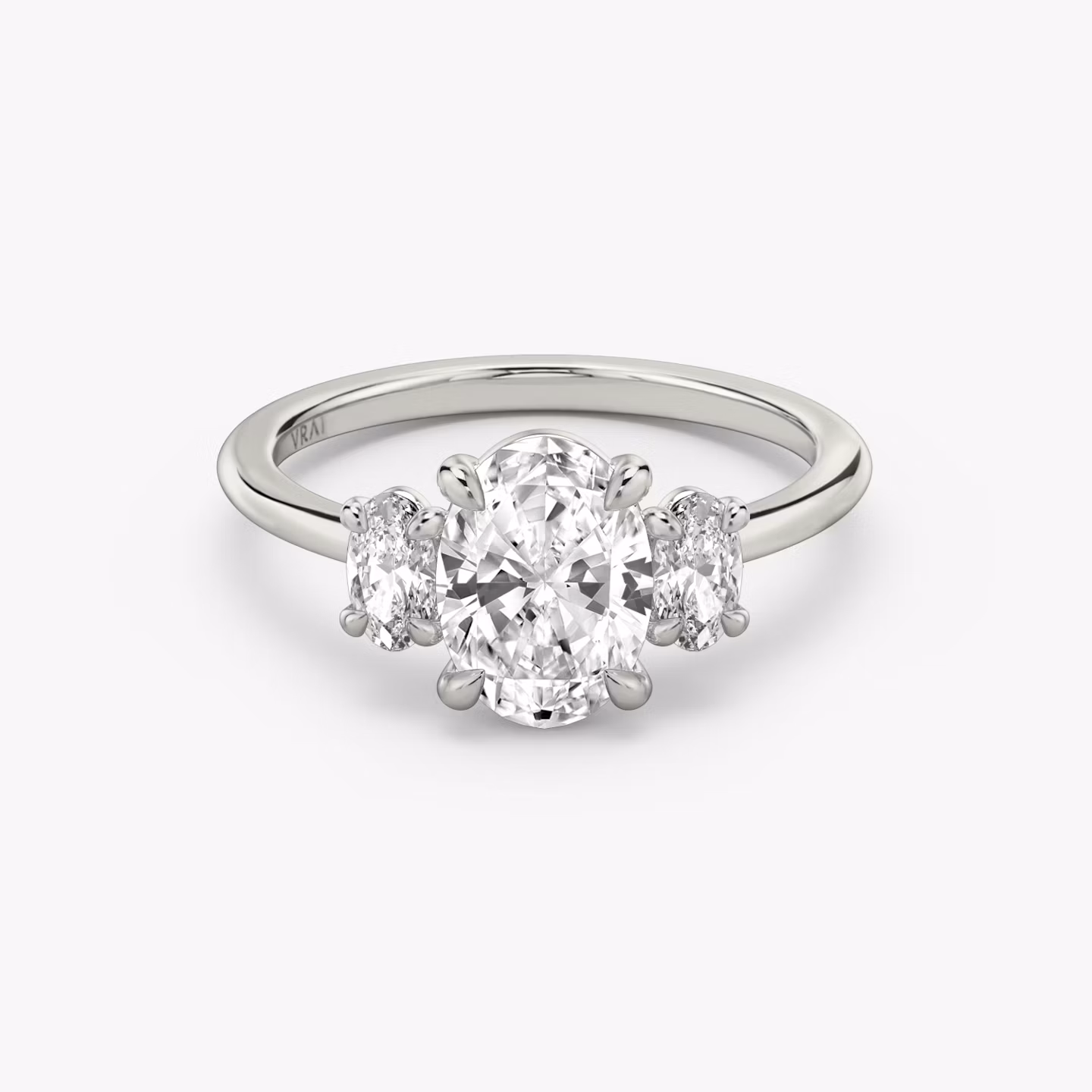 The Three Stone Oval | Platinum