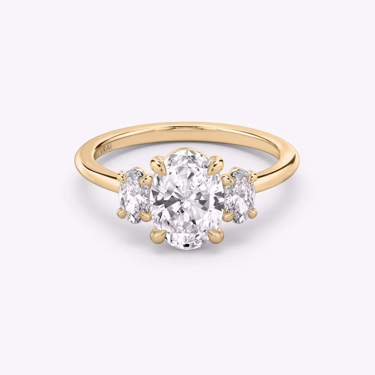 The Three Stone Oval | Rose Gold