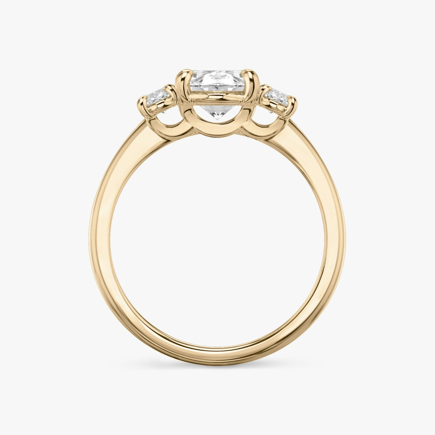 Three Stone | Oval | 14k | Roségold | bandAccent: Ohne Pavé-Besatz | sideStoneCarat: 0.25ct | sideStoneShape: Oval | diamondOrientation: vertical | caratWeight: other