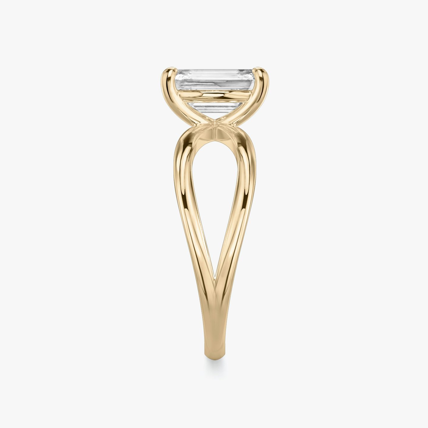 The Duet | Emerald | 14k | Rose Gold | bandAccent: Plain | diamondOrientation: vertical | caratWeight: other