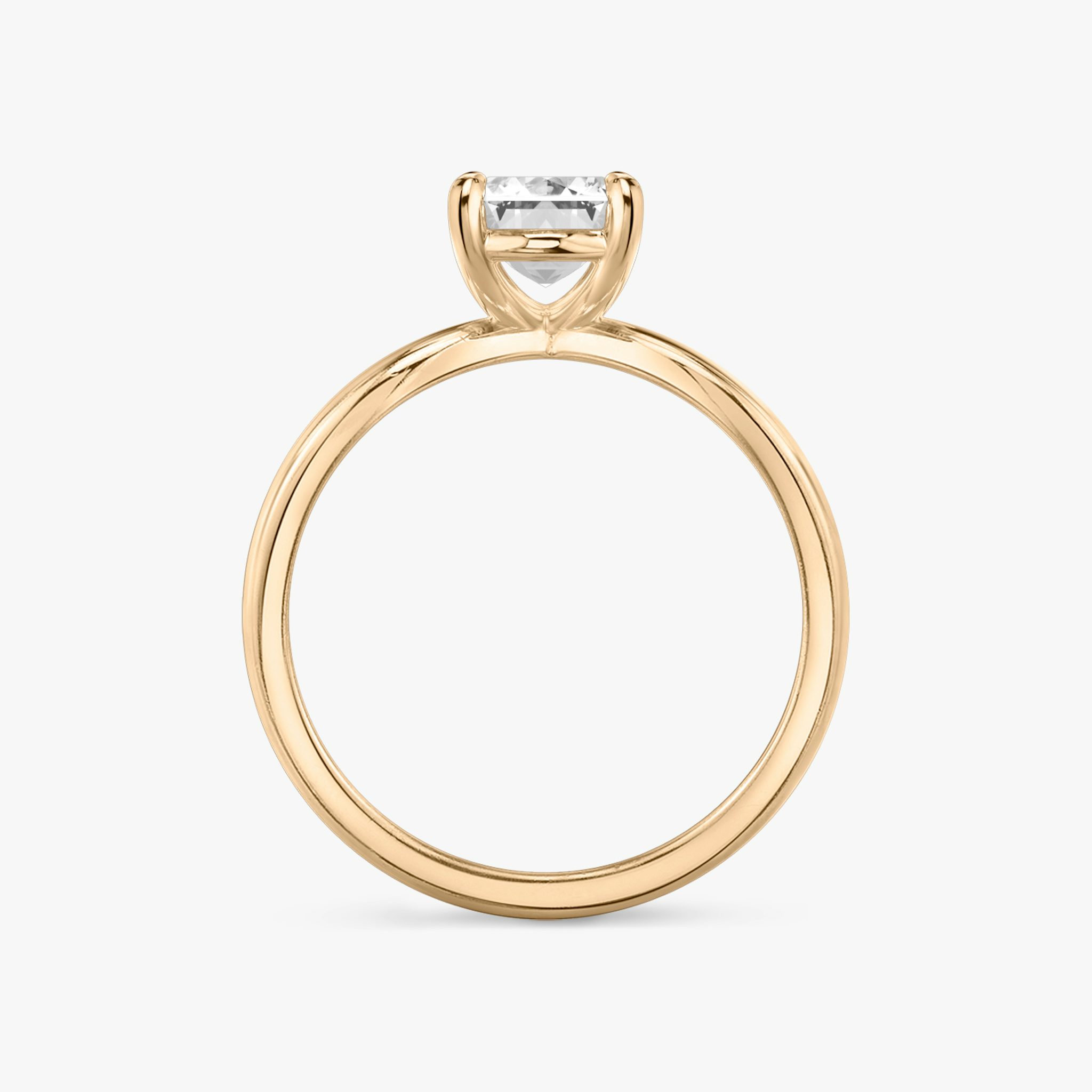 The Duet | Emerald | 14k | Rose Gold | bandAccent: Plain | diamondOrientation: vertical | caratWeight: other