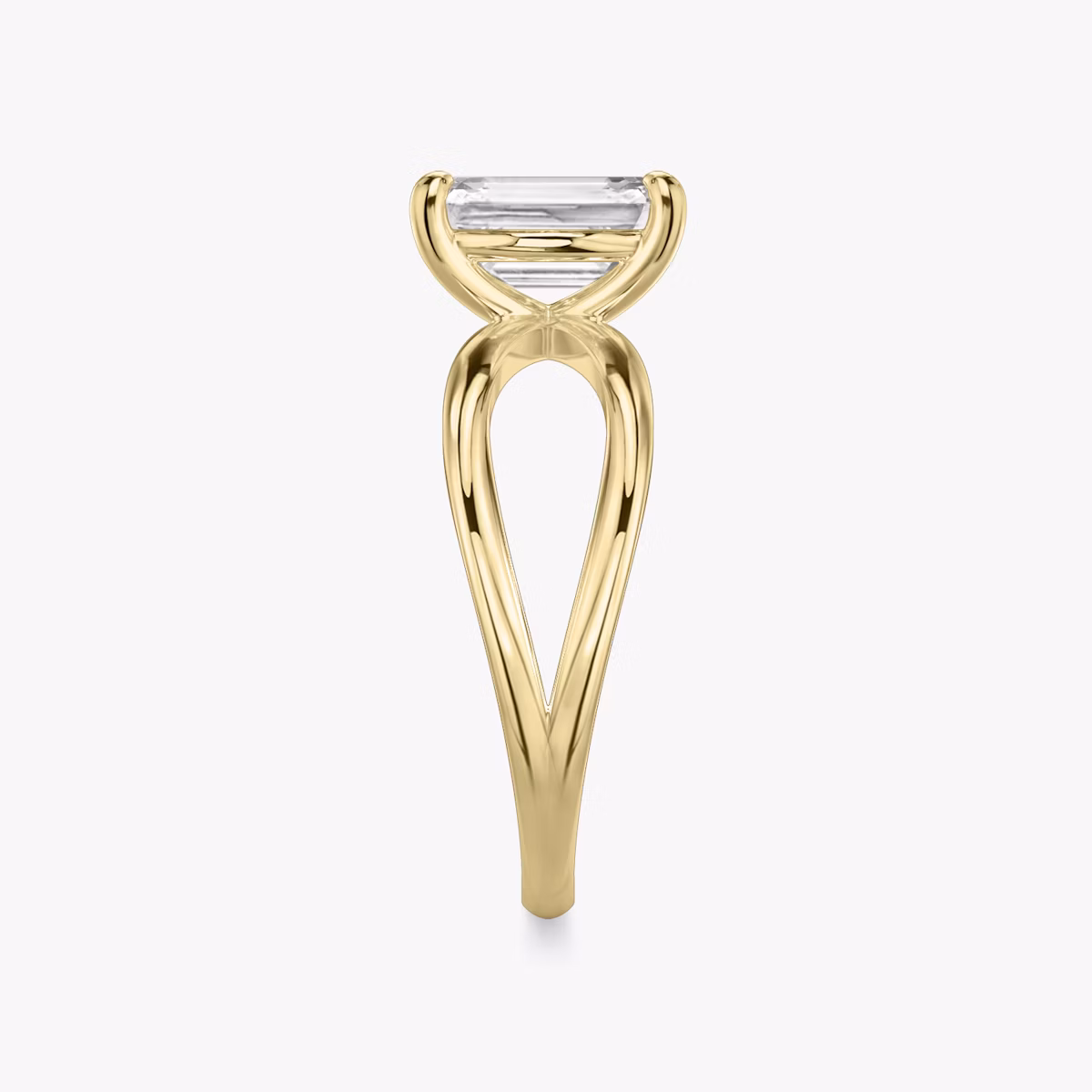 The Duet | Emerald | 18k | Yellow Gold | bandAccent: Plain | diamondOrientation: vertical | caratWeight: other