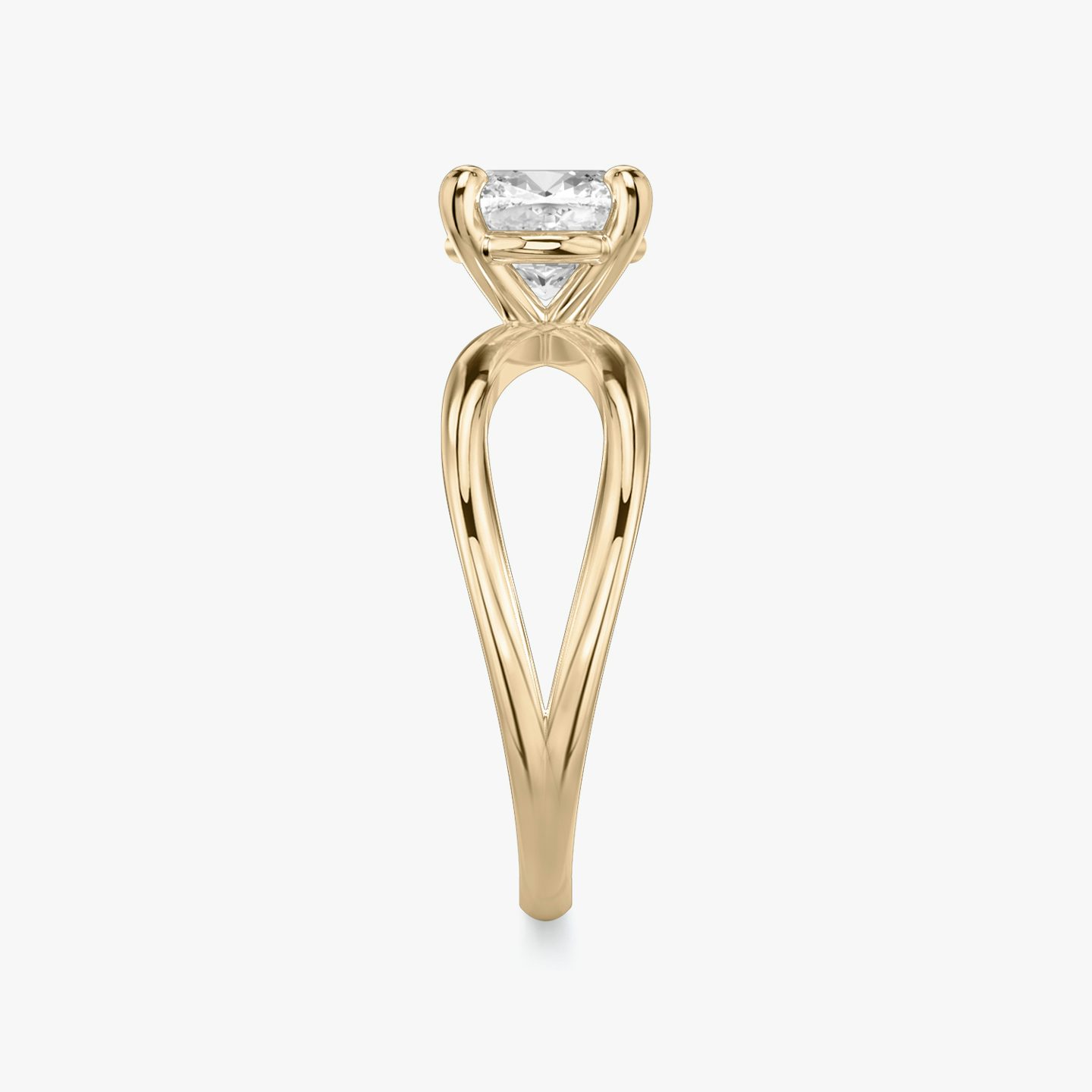The Duet | Cushion | 14k | Rose Gold | bandAccent: Plain | diamondOrientation: vertical | caratWeight: other