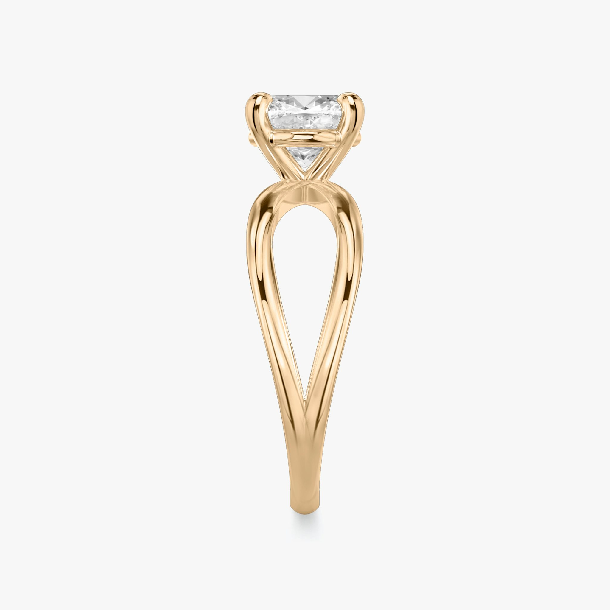 The Duet | Cushion | 14k | Rose Gold | bandAccent: Plain | diamondOrientation: vertical | caratWeight: other
