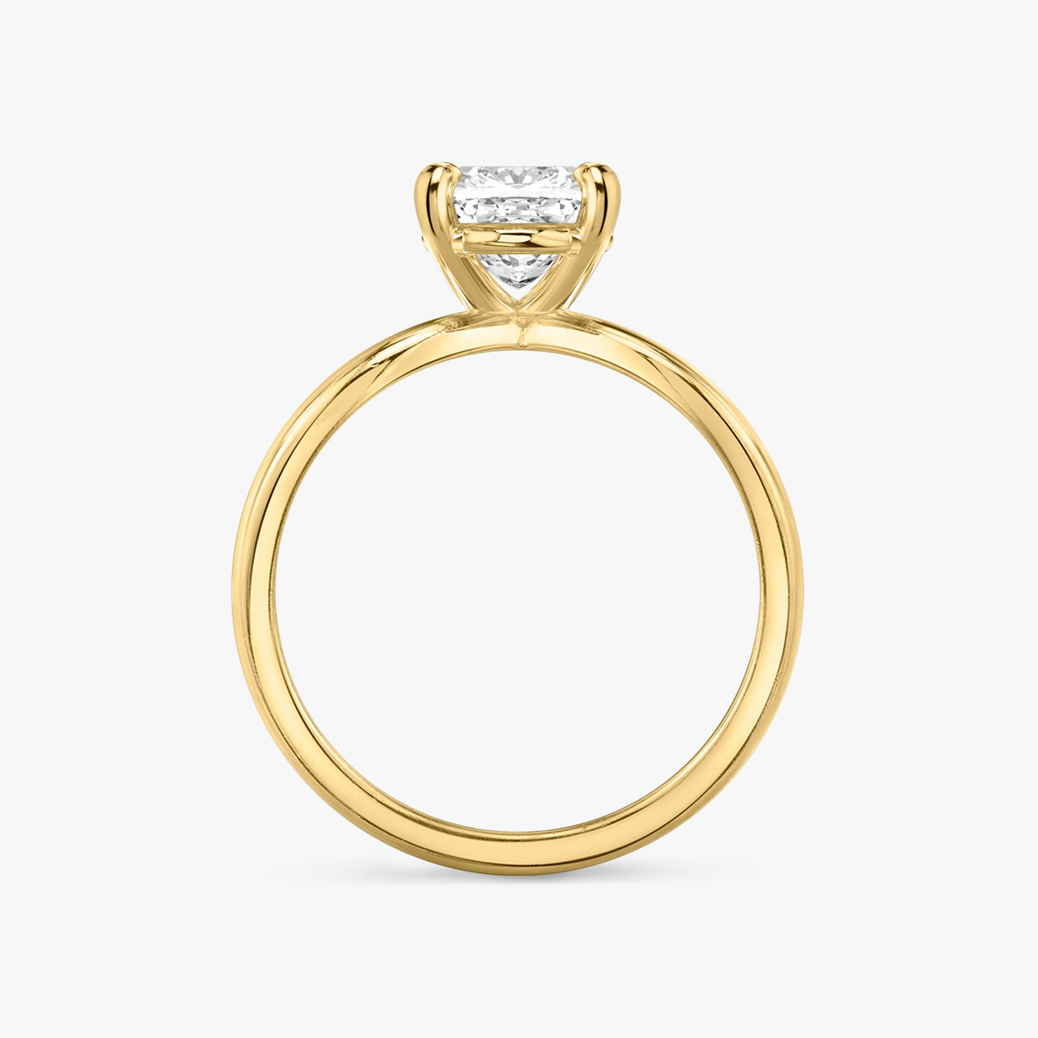 The Duet | Cushion | 18k | Yellow Gold | bandAccent: Plain | diamondOrientation: vertical | caratWeight: other